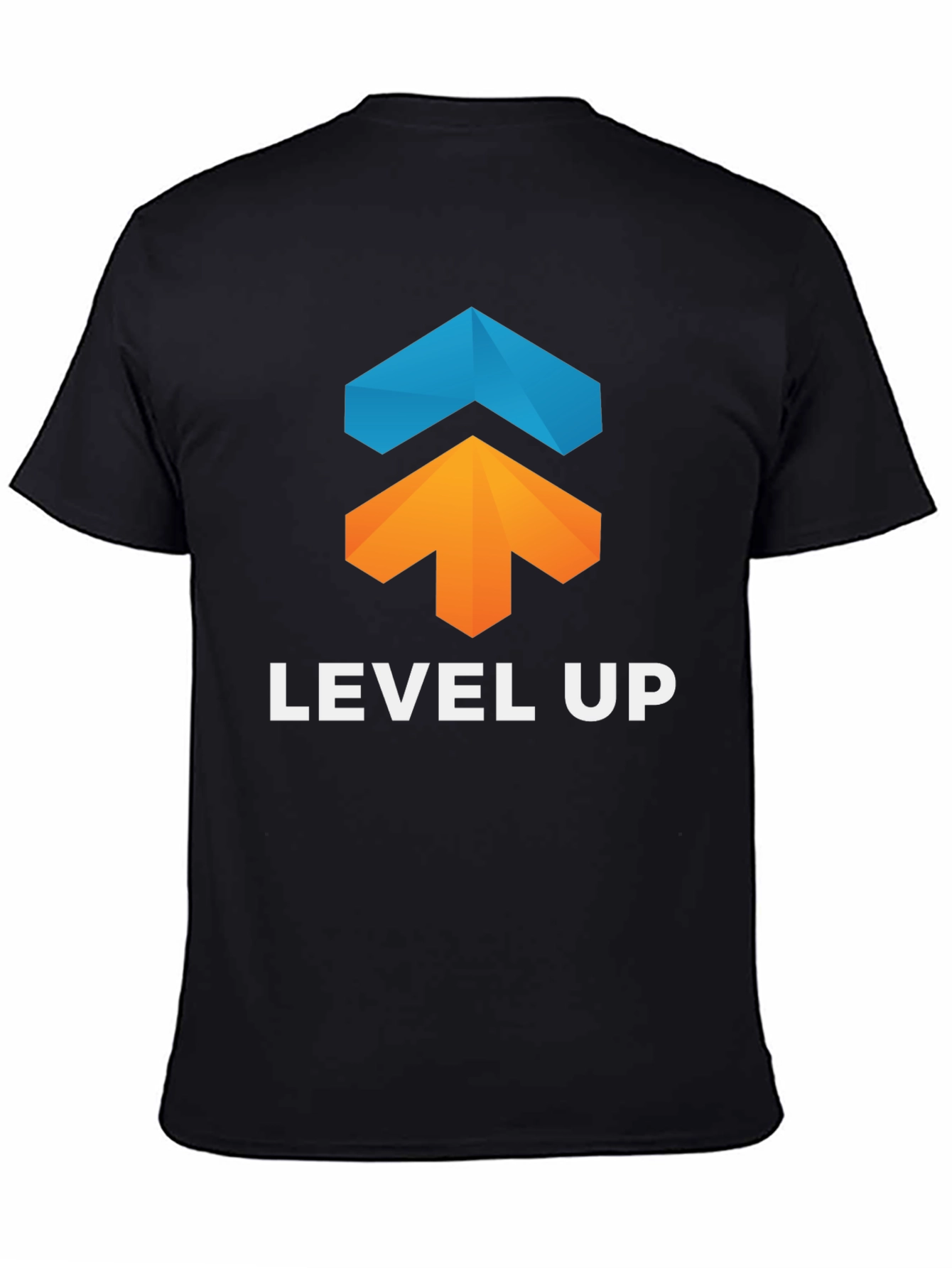 Level Up Graphic Tee - Black Cotton Blend - 4