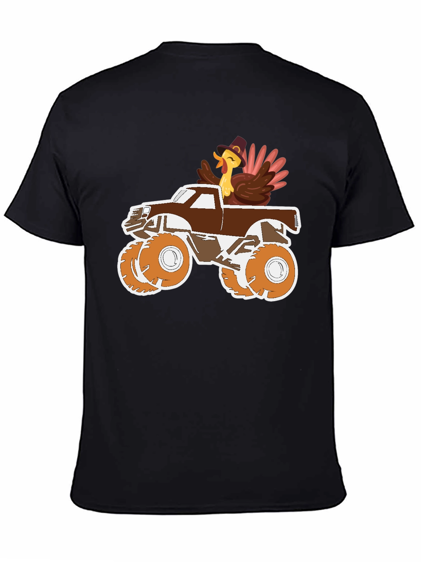 Black Turkey Monster Truck Graphic Tee view 4