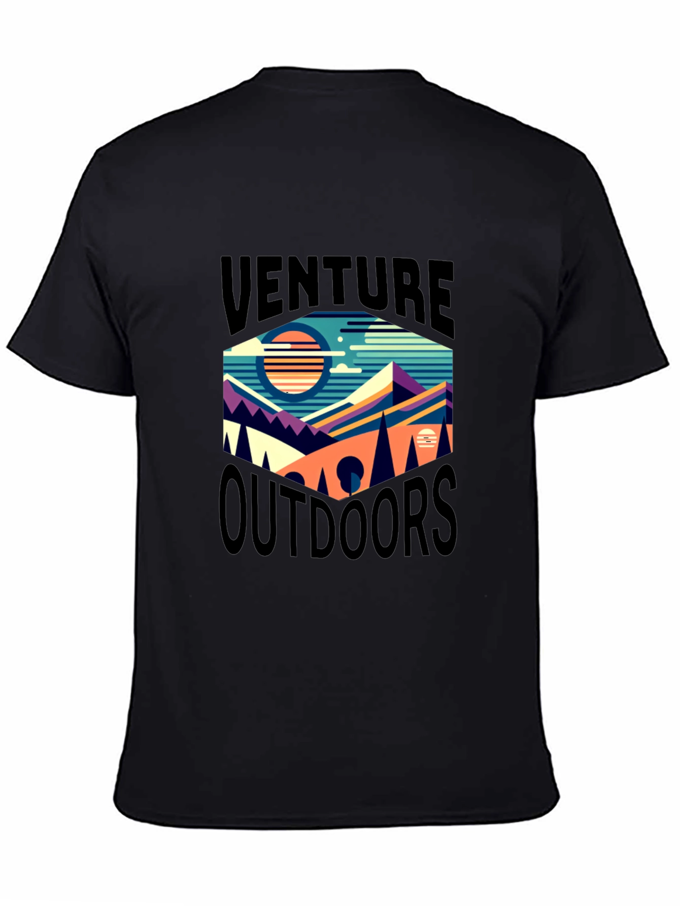 Black Venture Outdoors Graphic Tee - Black view 4