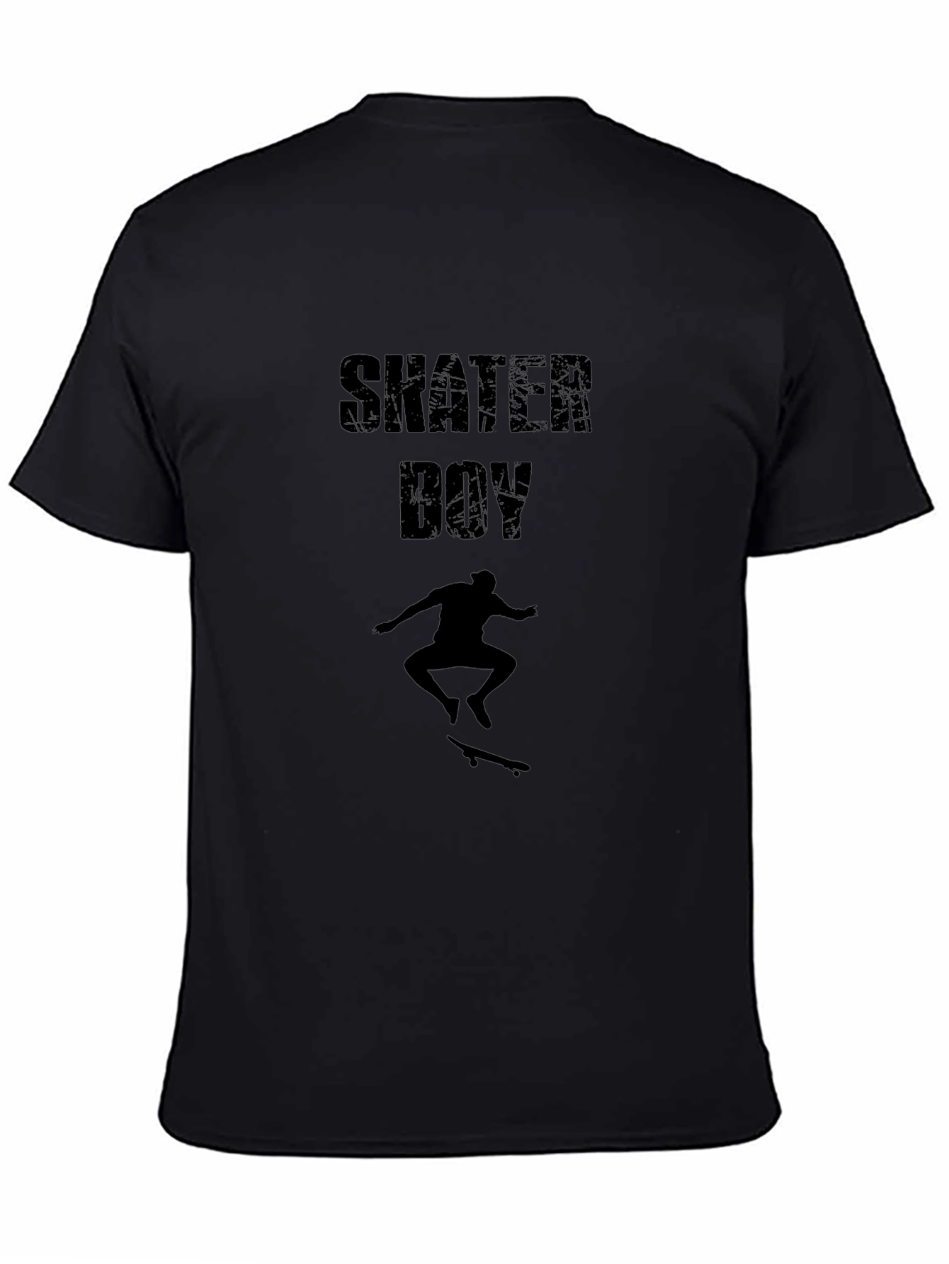 Black Skater Boy Black T-Shirt - Cool Graphic Tee view 4