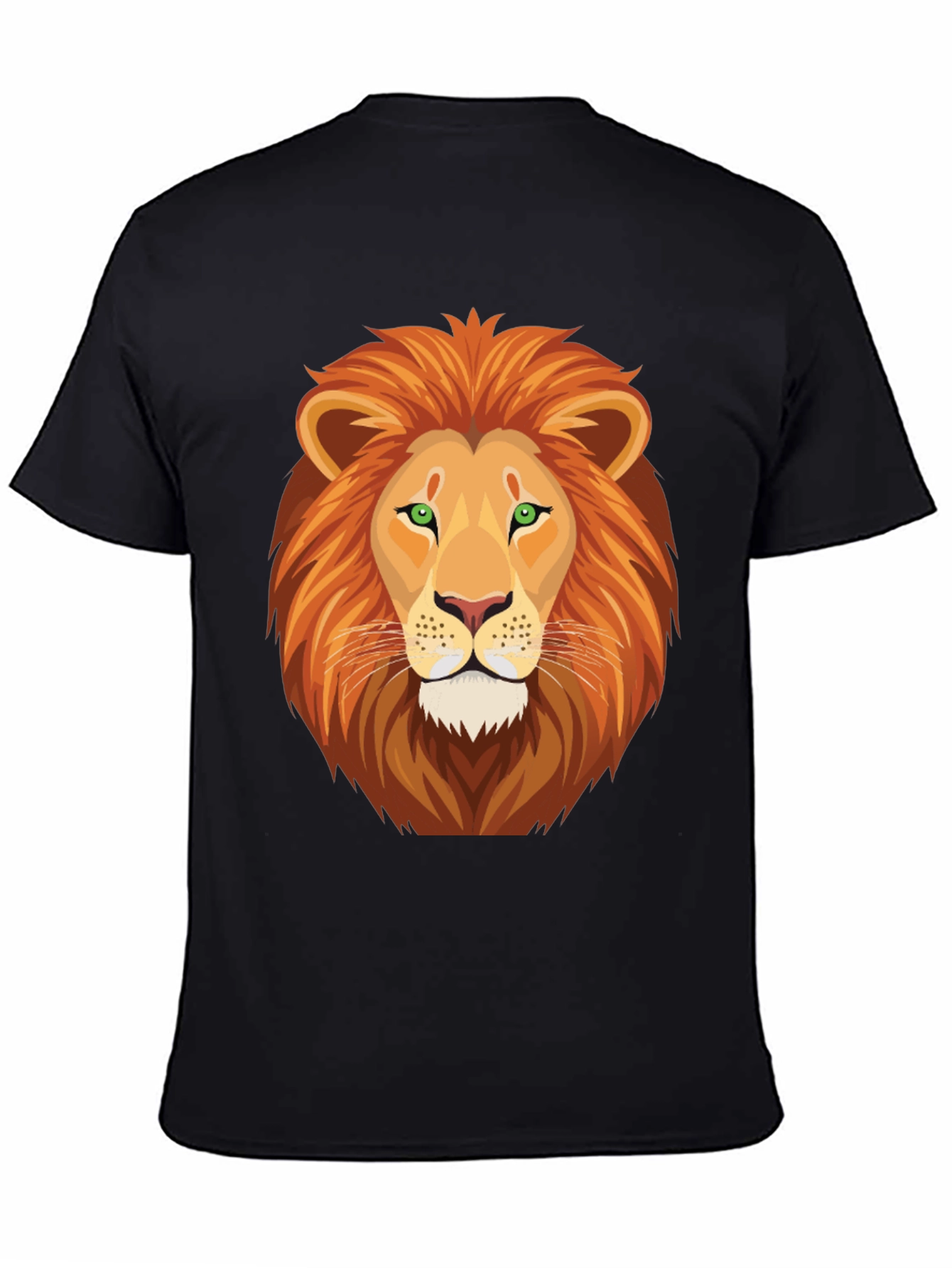 Black Lion Graphic Print Crew Neck T-Shirt view 4
