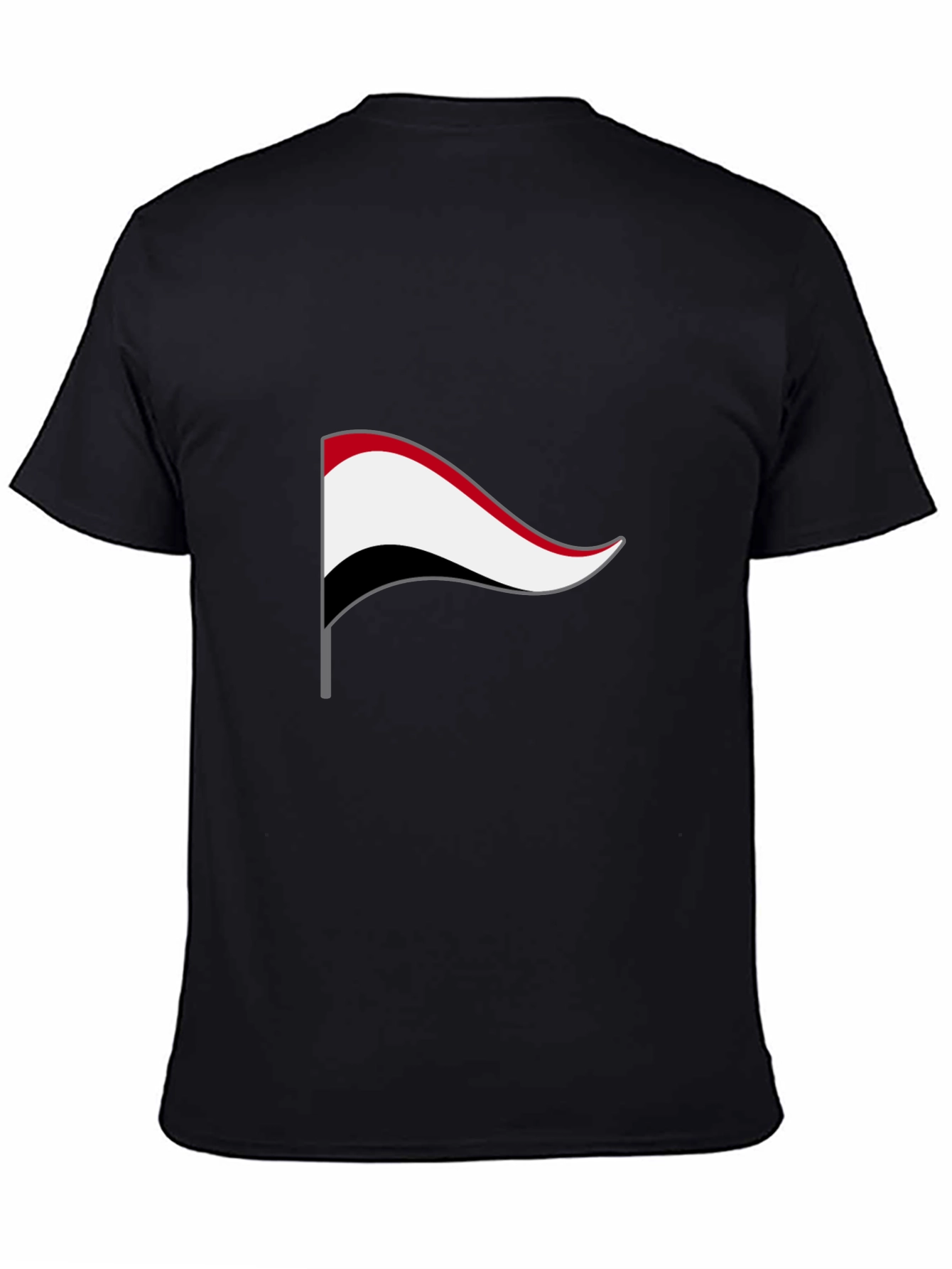 Yemen Flag Graphic Tee - Black Cotton T-Shirt - 4