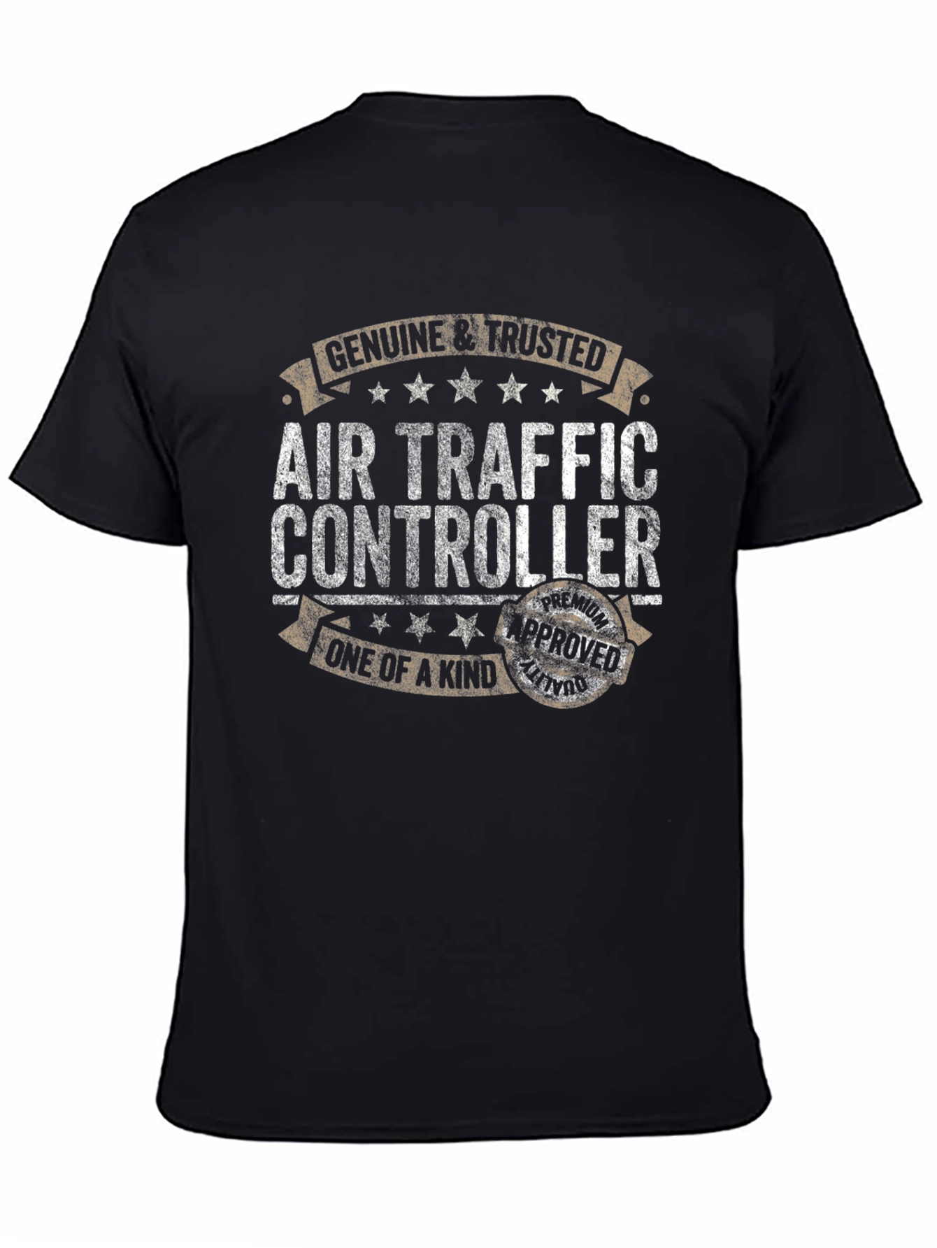 Black Air Traffic Controller T-Shirt - Genuine & Trusted Tee view 4