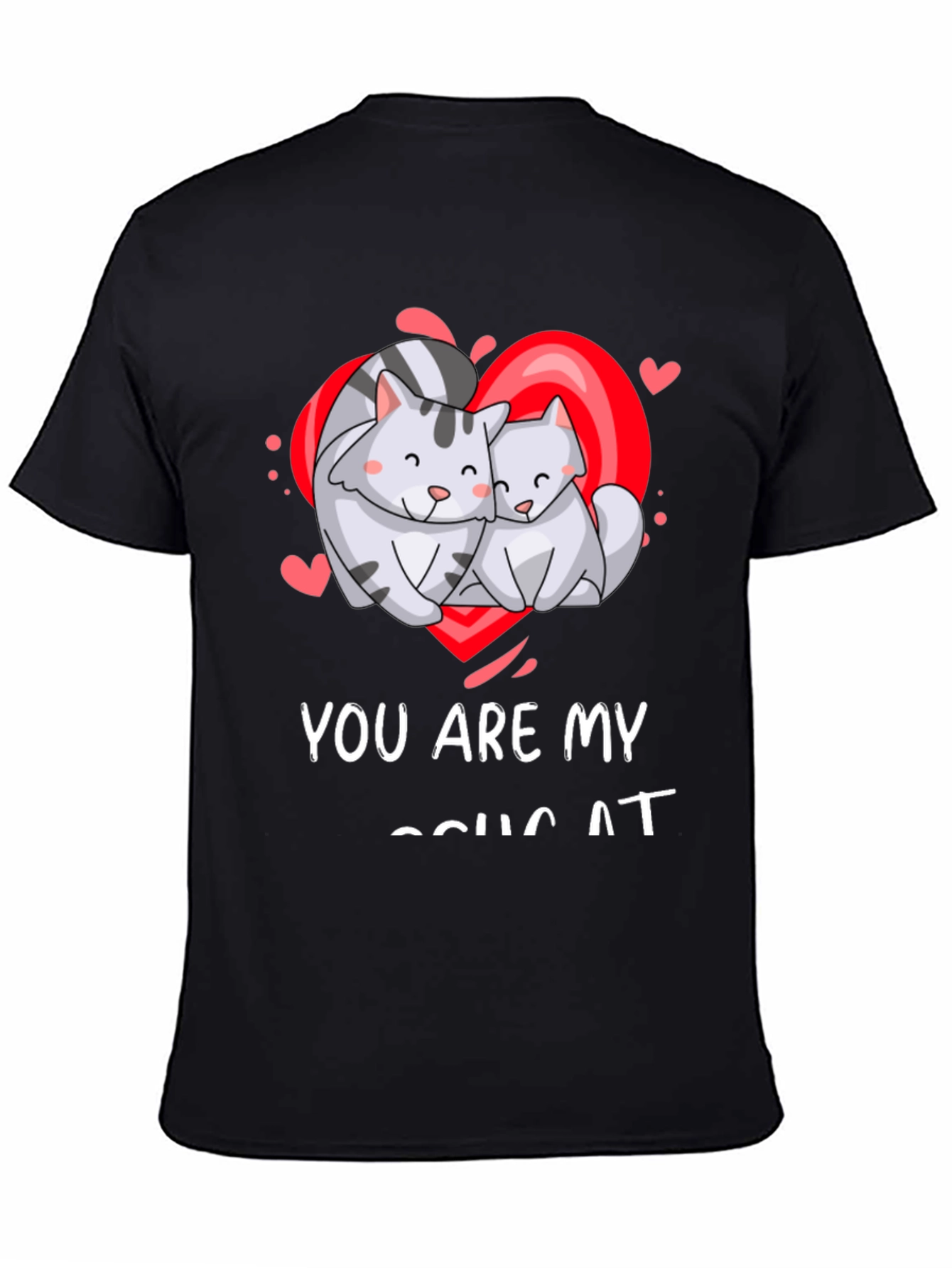 Black You Are My Soul Cat T-Shirt, Valentine's Day view 4
