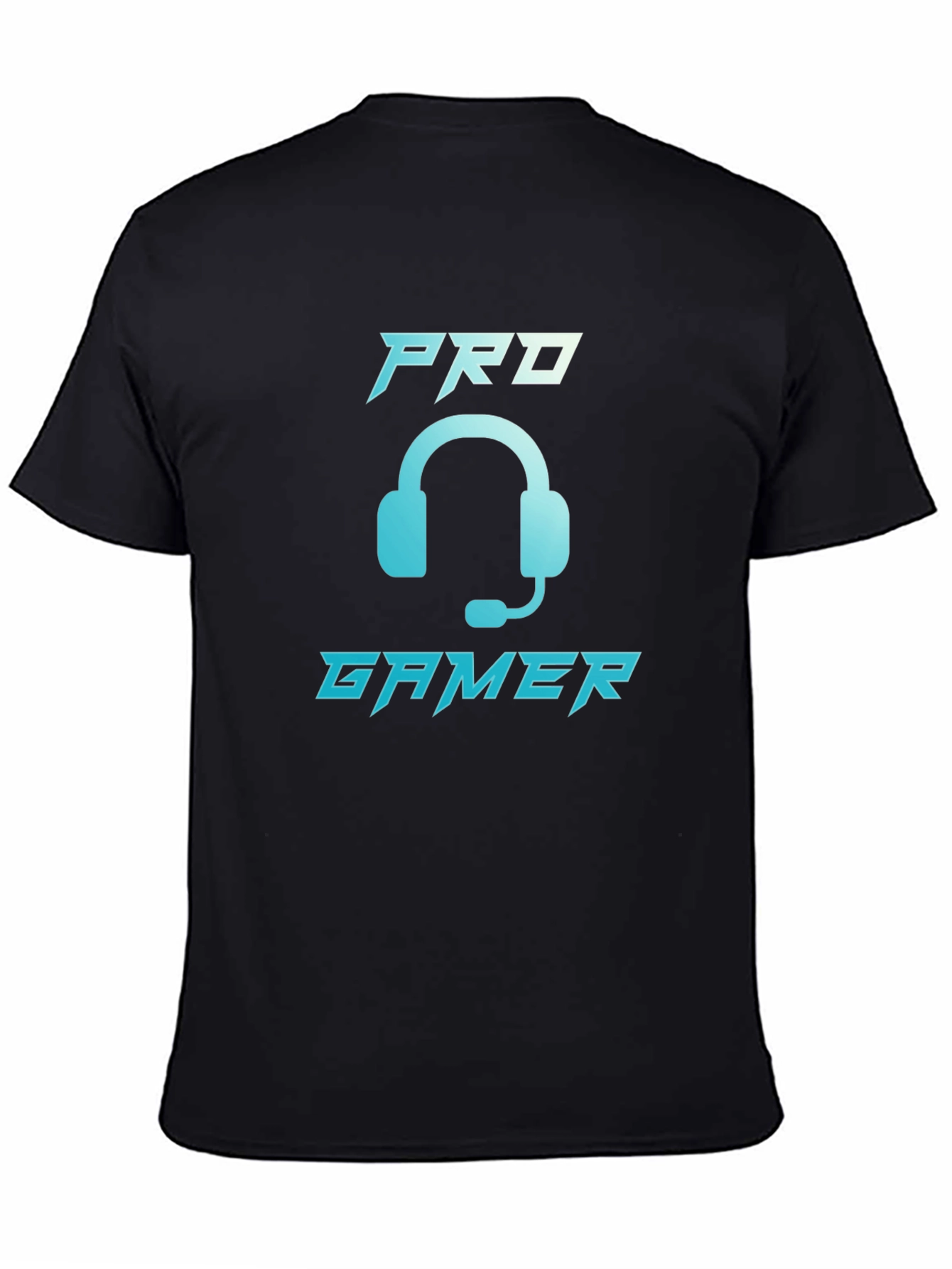 Black Pro Gamer Graphic T-Shirt - Black Cotton Tee view 4