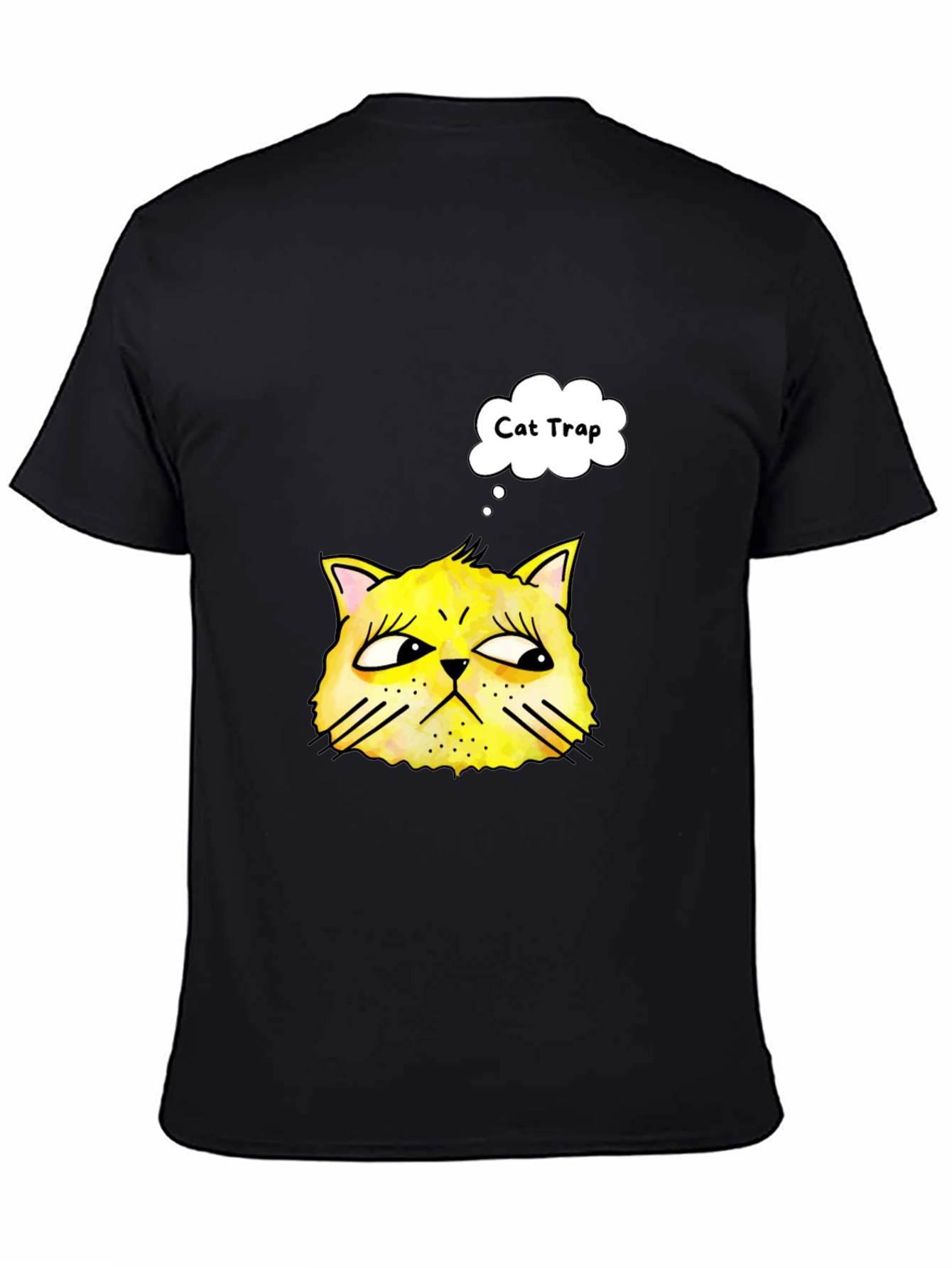 Black Cat Trap T-Shirt - Funny Graphic Tee view 4