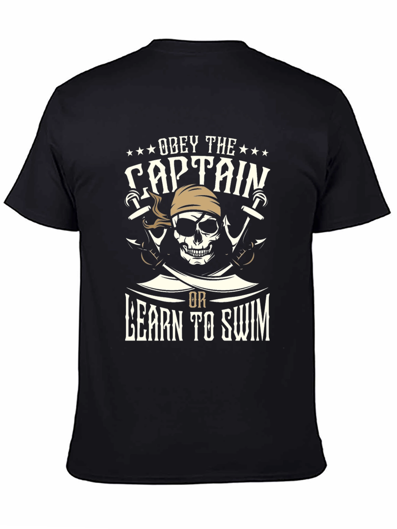 Black Obey the Captain T-Shirt view 4