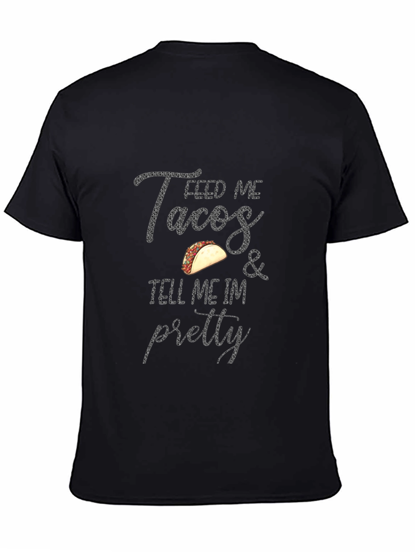 Black Feed Me Tacos Graphic Tee - Black T-Shirt view 4