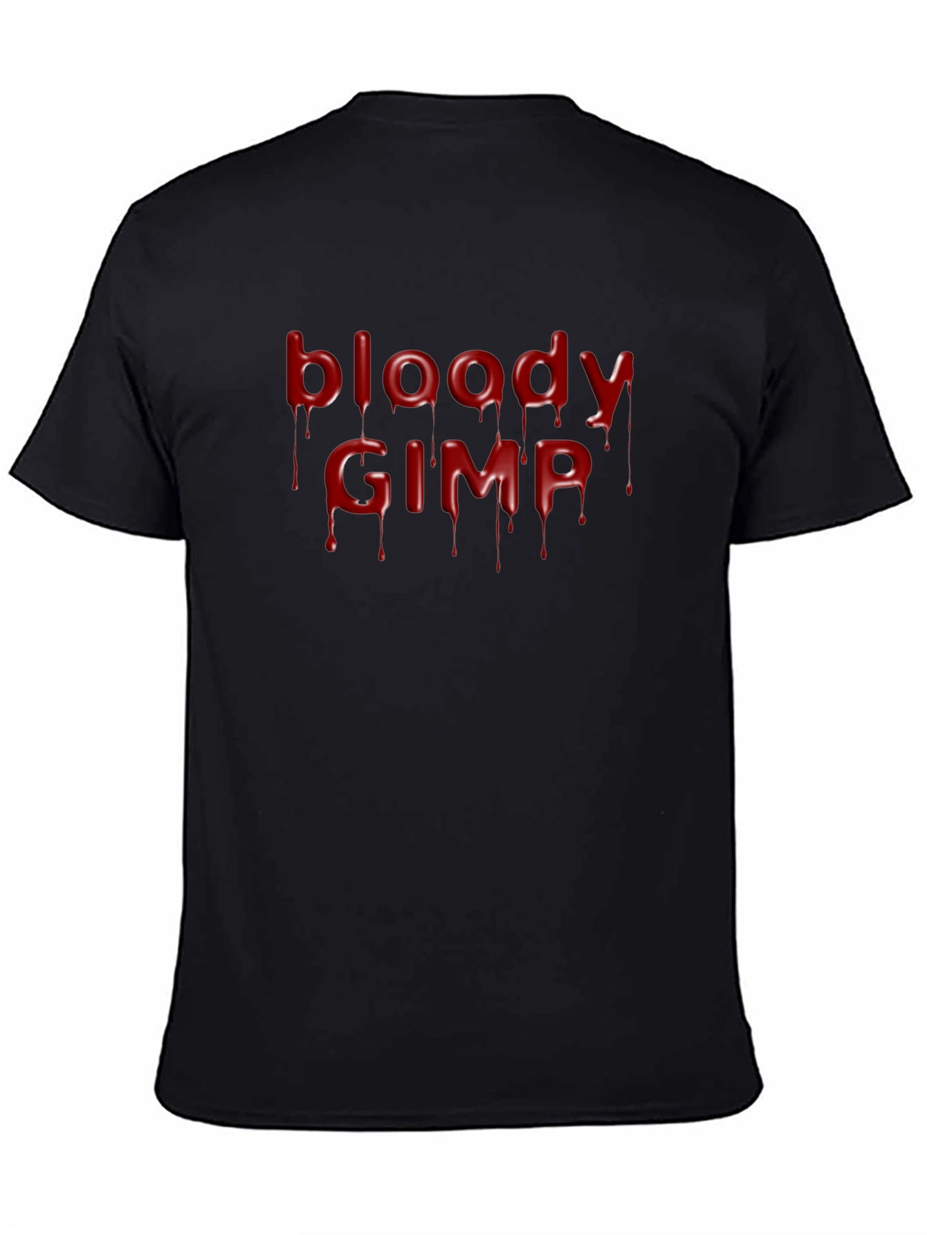 Black Bloody GIMP Graphic Novelty T-Shirt - Dark Humor Tee view 4