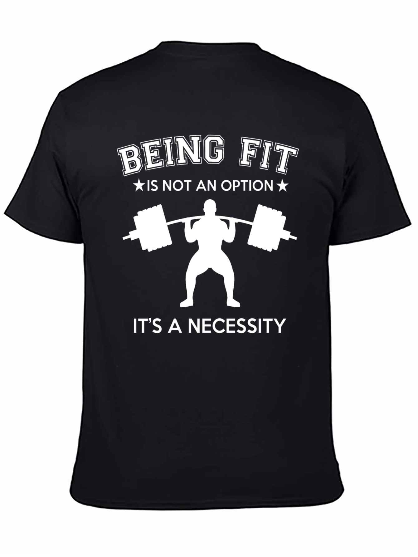 Black Being Fit is Not An Option T-Shirt view 4