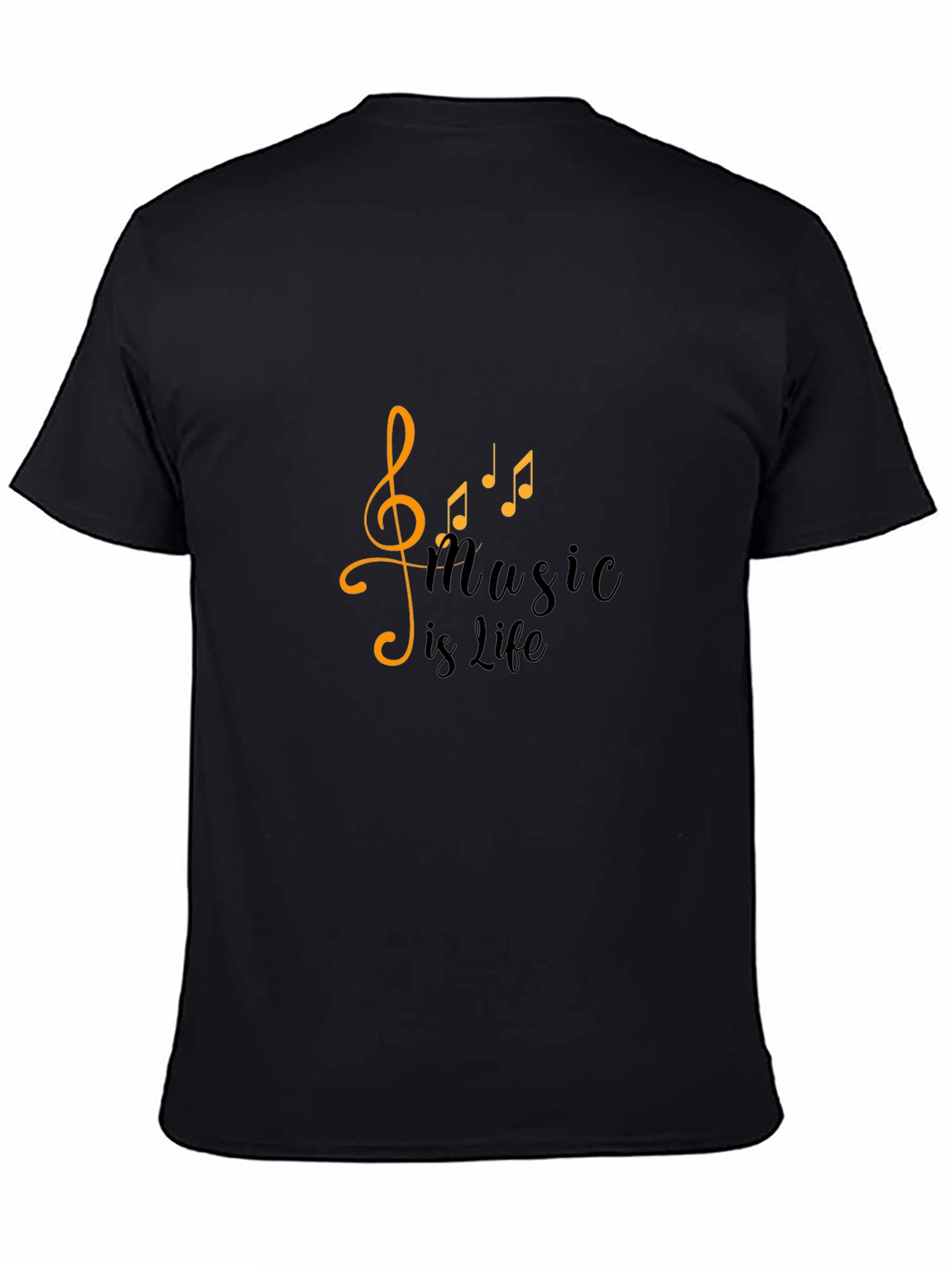 Black Music Is Life Black T-Shirt view 4