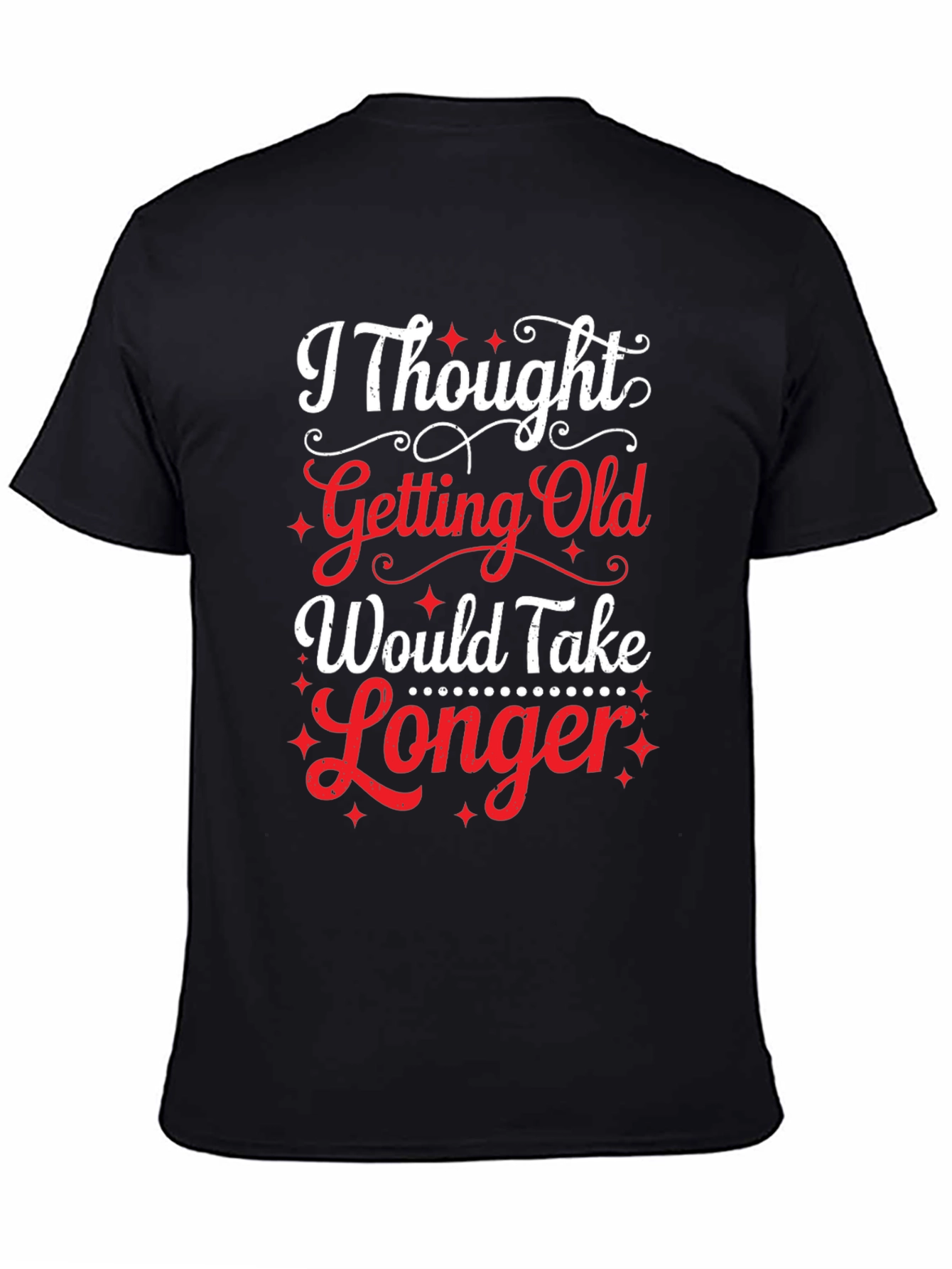 Black Funny "Getting Old" Graphic Tee view 4