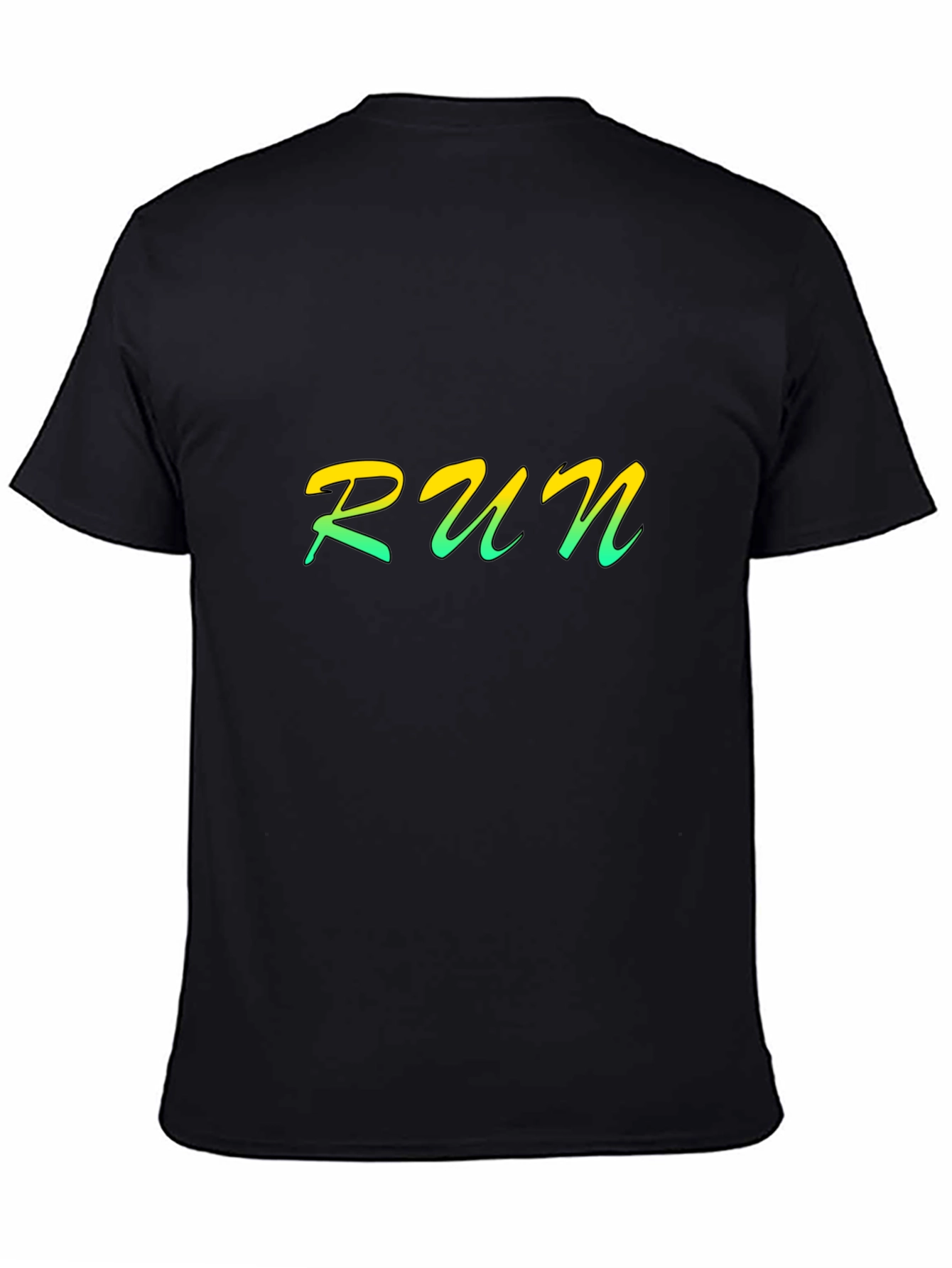 Black Men's Black RUN Graphic Tee view 4
