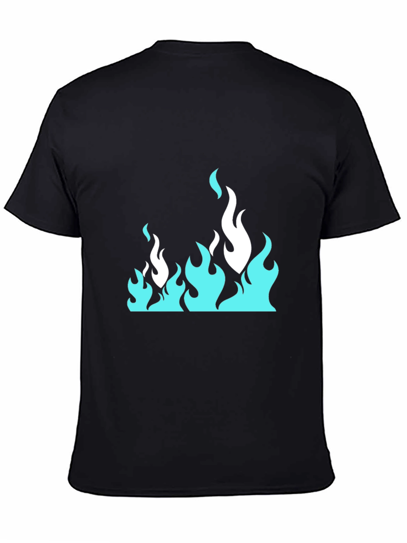 Black Cool Flames Graphic Tee - Black view 4