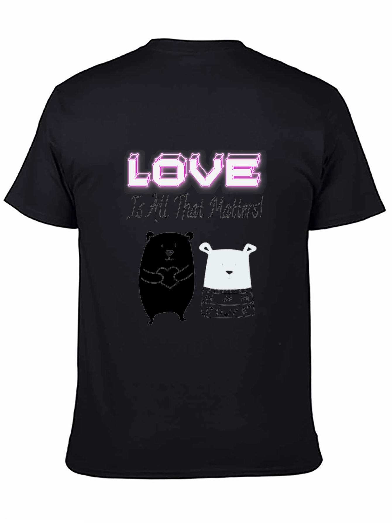 Black Love Matters Graphic Tee: Black view 4