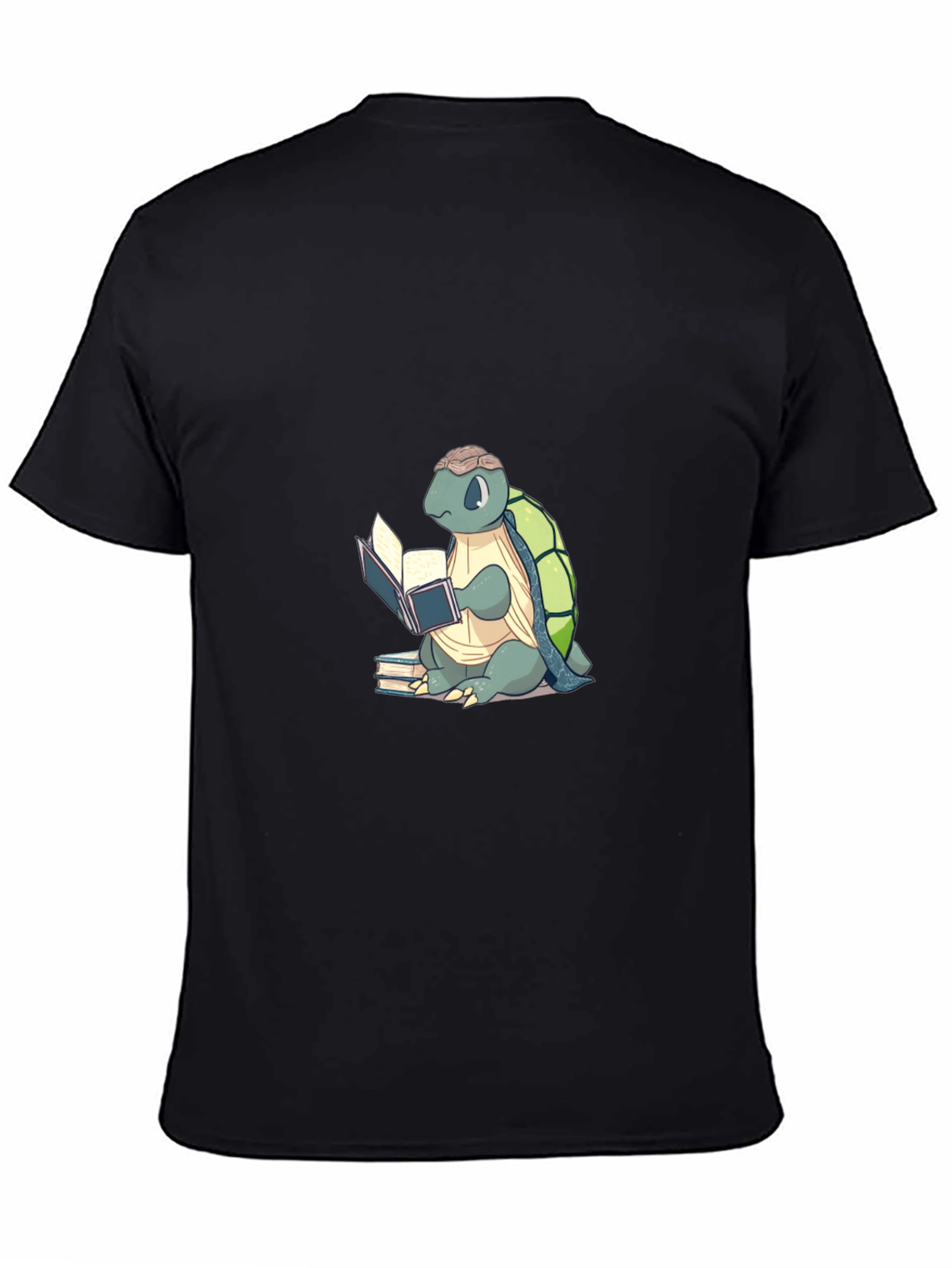 Black Bookish Turtle Graphic T-Shirt - Black view 4
