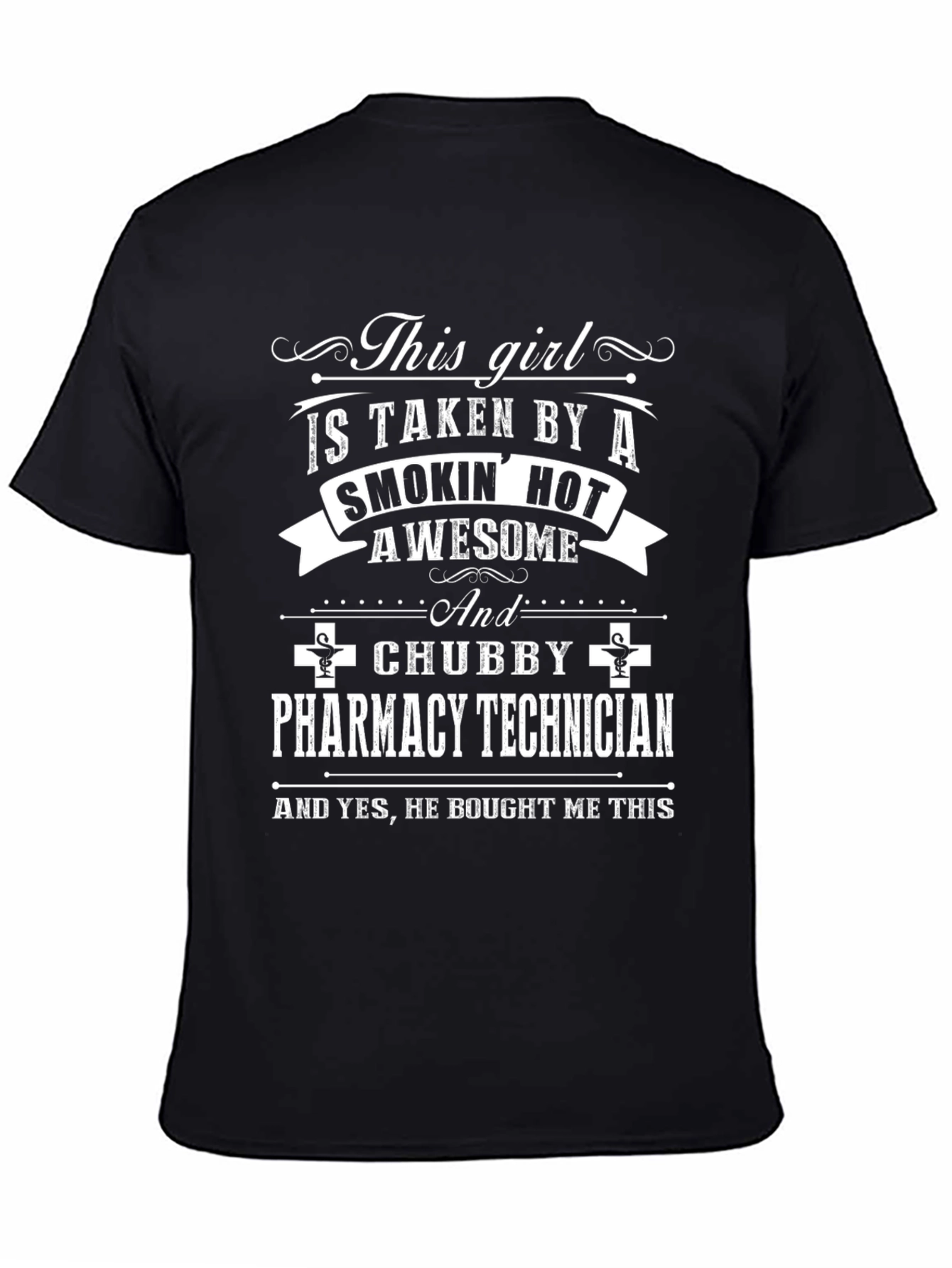 Black Funny Pharmacy Technician Gift T-Shirt view 4