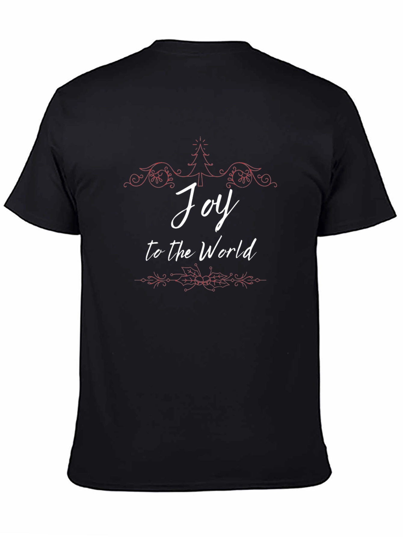Black Joy To The World Holiday Tee view 4