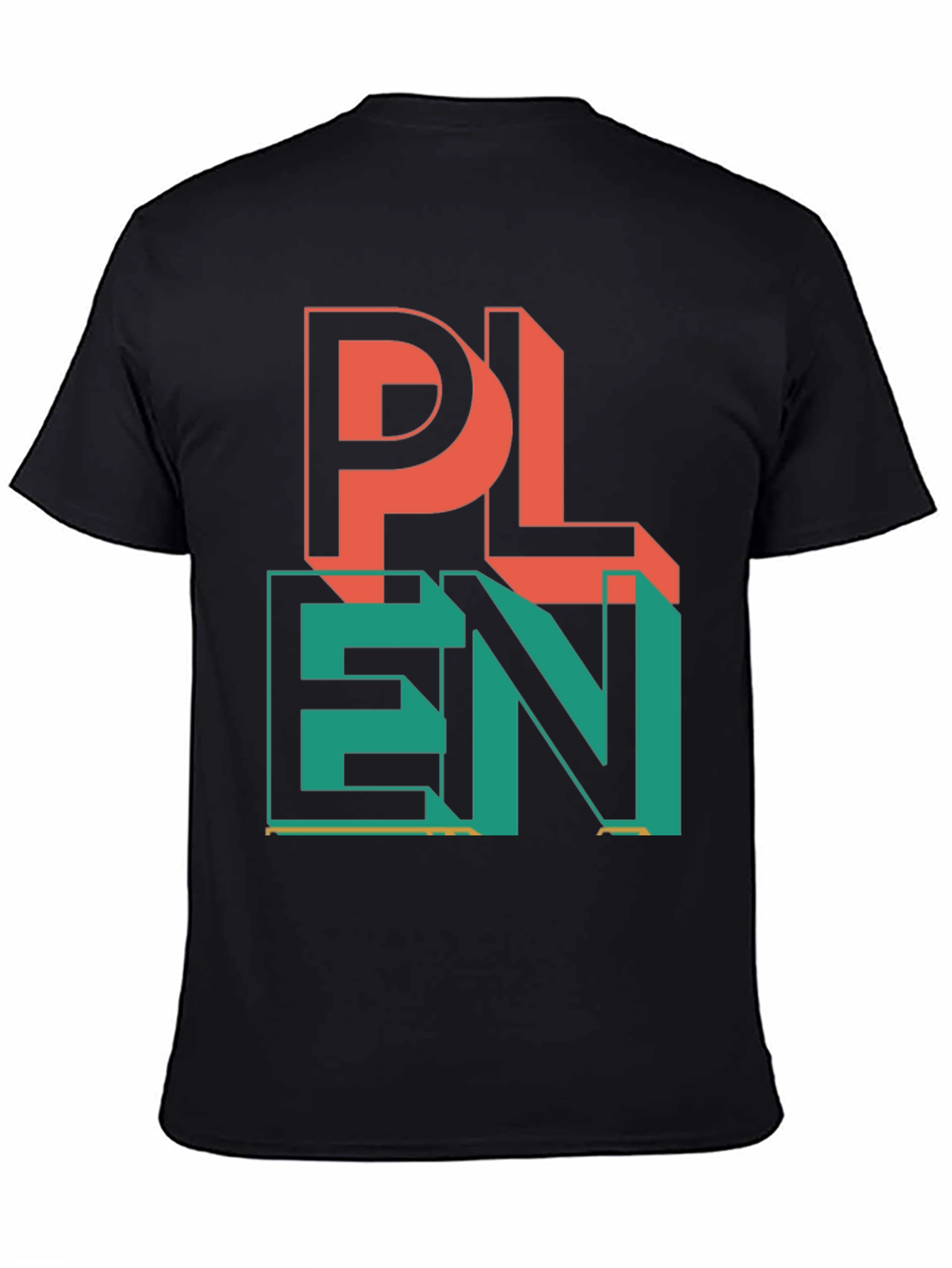 Black Abstract Graphic Print Tee view 4