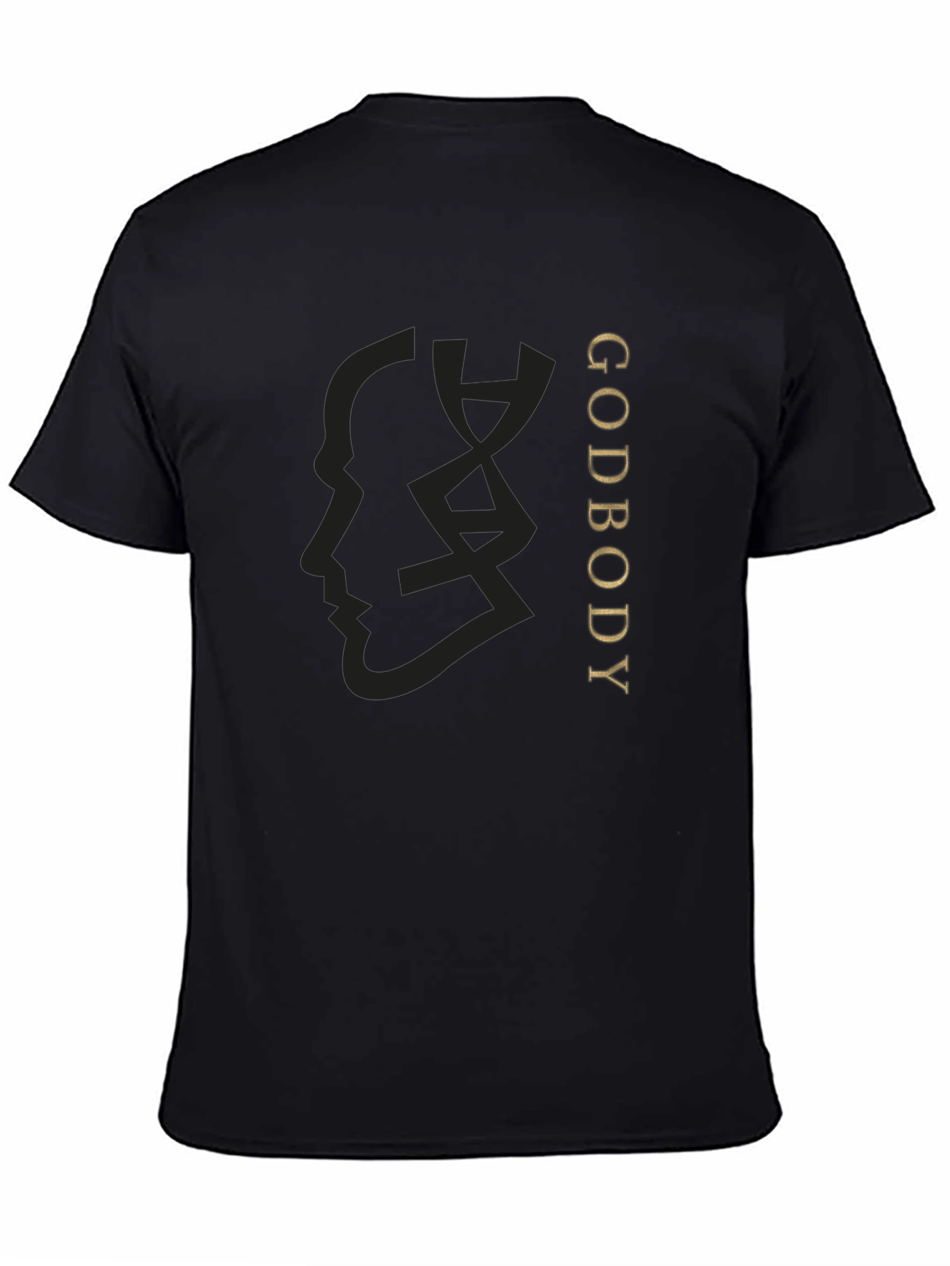 Black Godbody Black T-Shirt - Modern Graphic Tee view 4