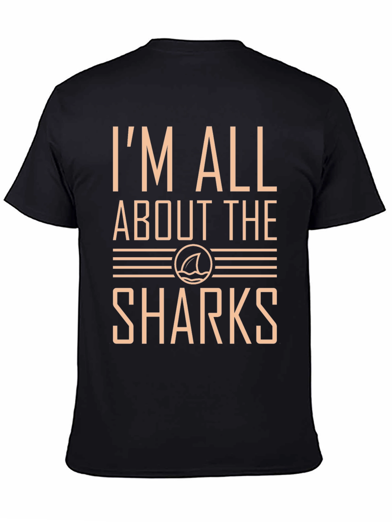 Black I'm All About The Sharks Graphic T-Shirt view 4