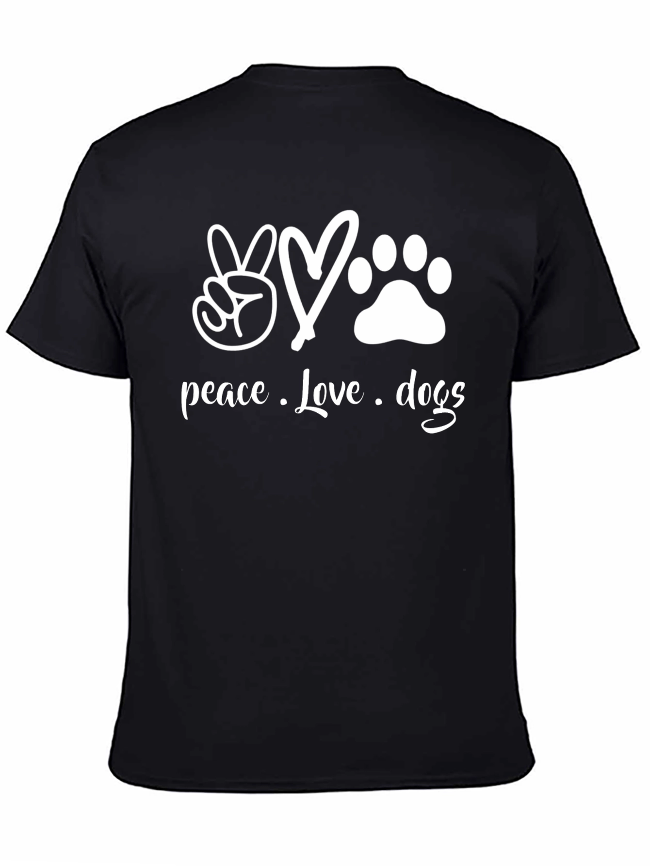 Black Peace Love Dogs Graphic Tee view 4
