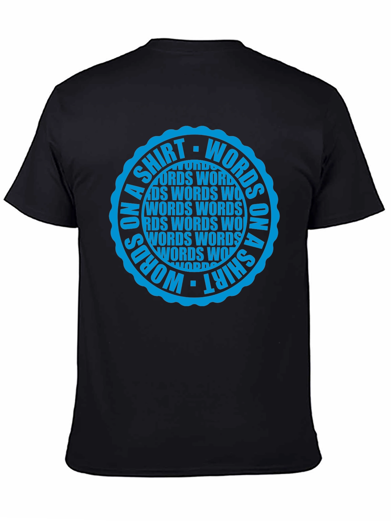 Black Words on a Shirt Tee - Graphic Print Crew Neck view 4