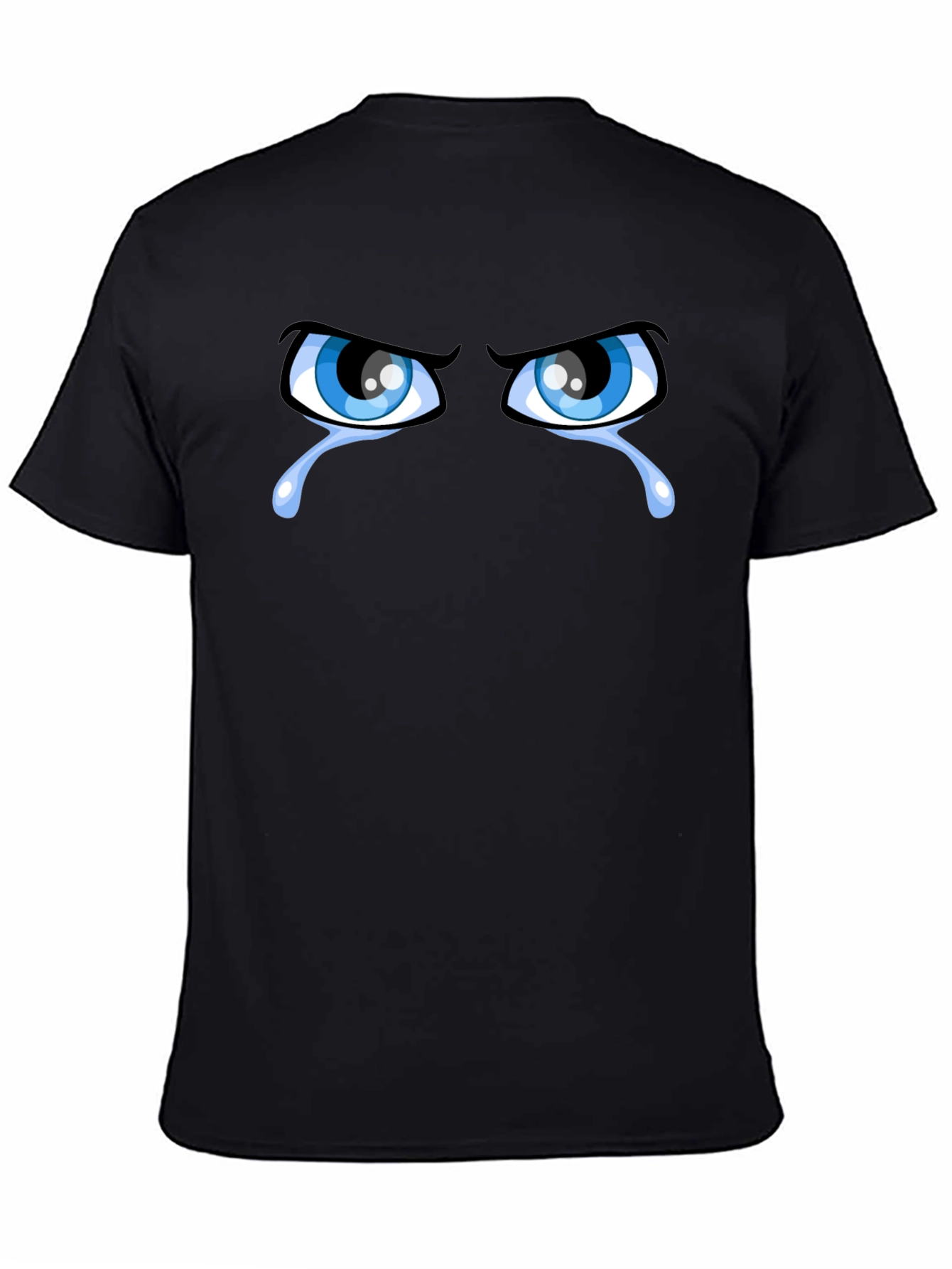 Black Crying Eyes Black T-Shirt Graphic Tee view 4