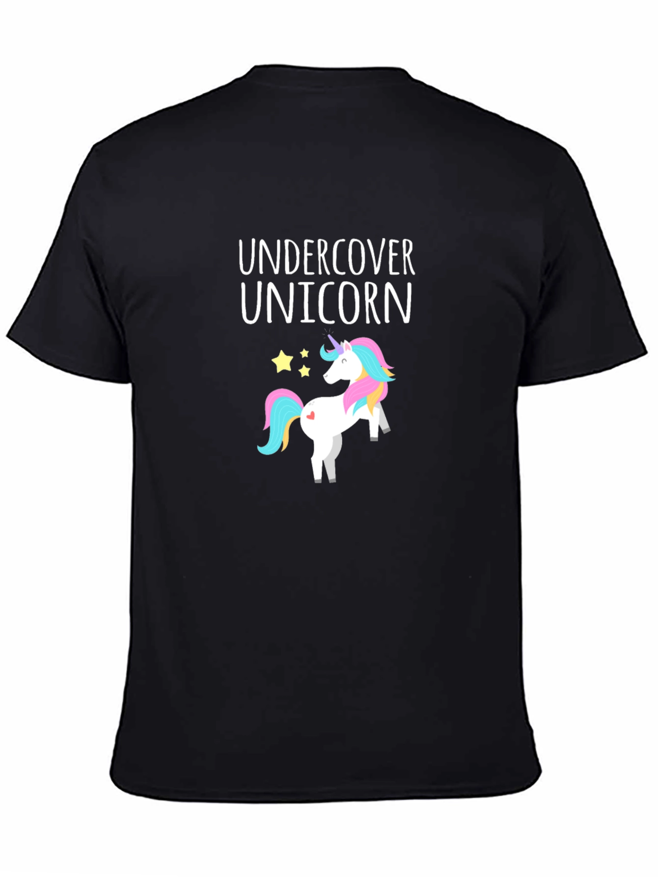 Black Undercover Unicorn Graphic Tee - Black Cotton Shirt view 4
