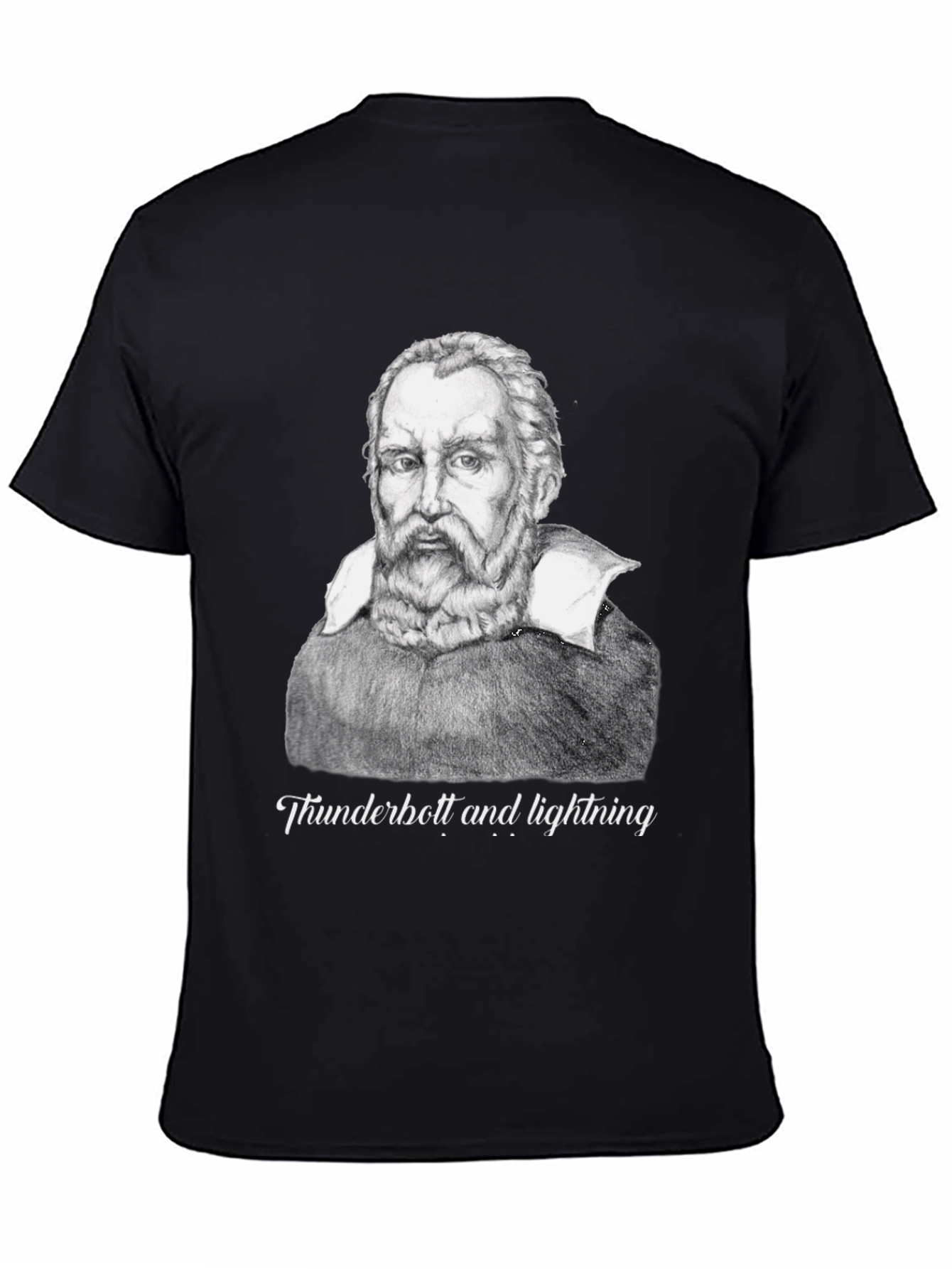 Black Galileo "Thunderbolt and Lightning" Graphic T-Shirt view 4