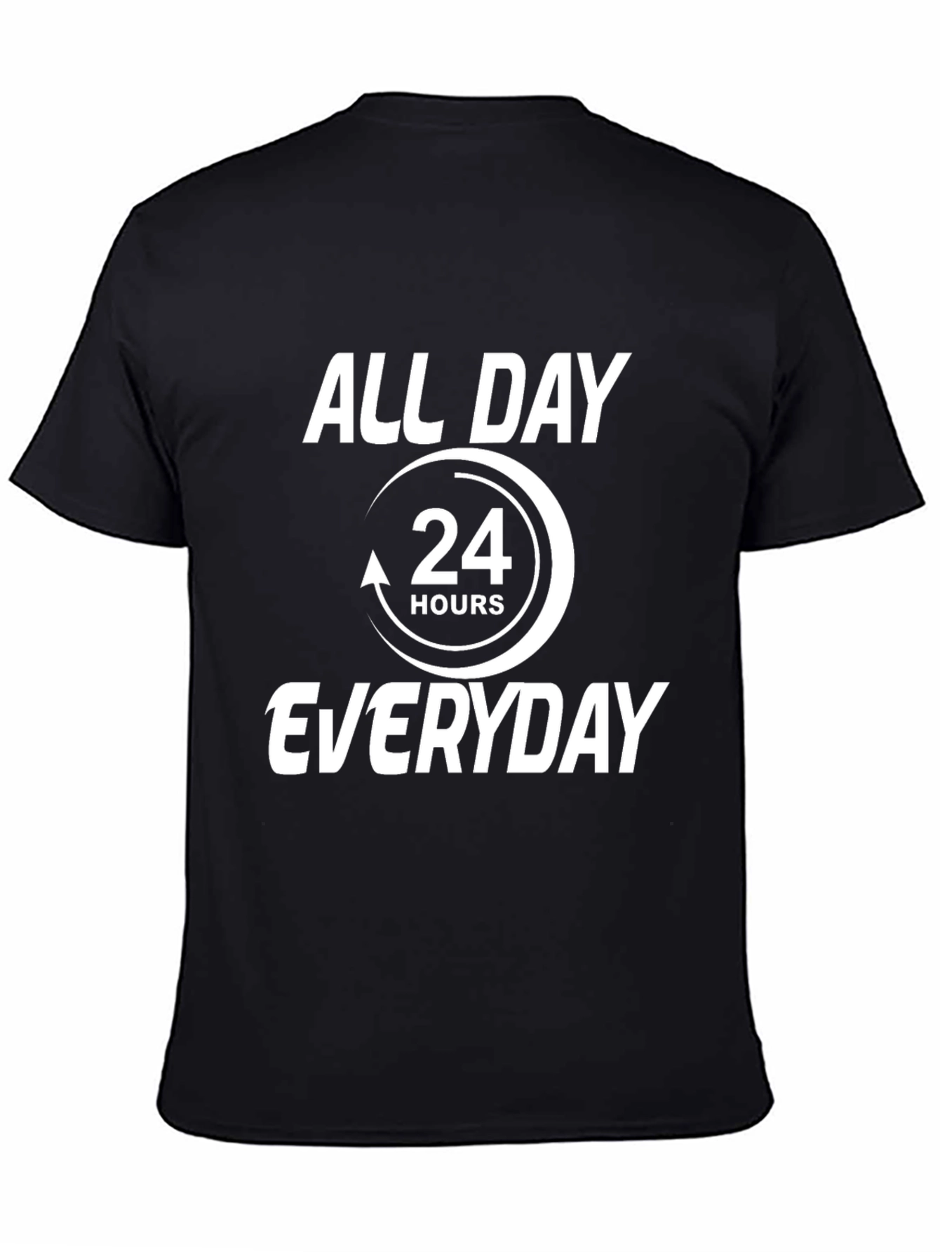 Black All Day Everyday 24 Hours Graphic Tee view 4