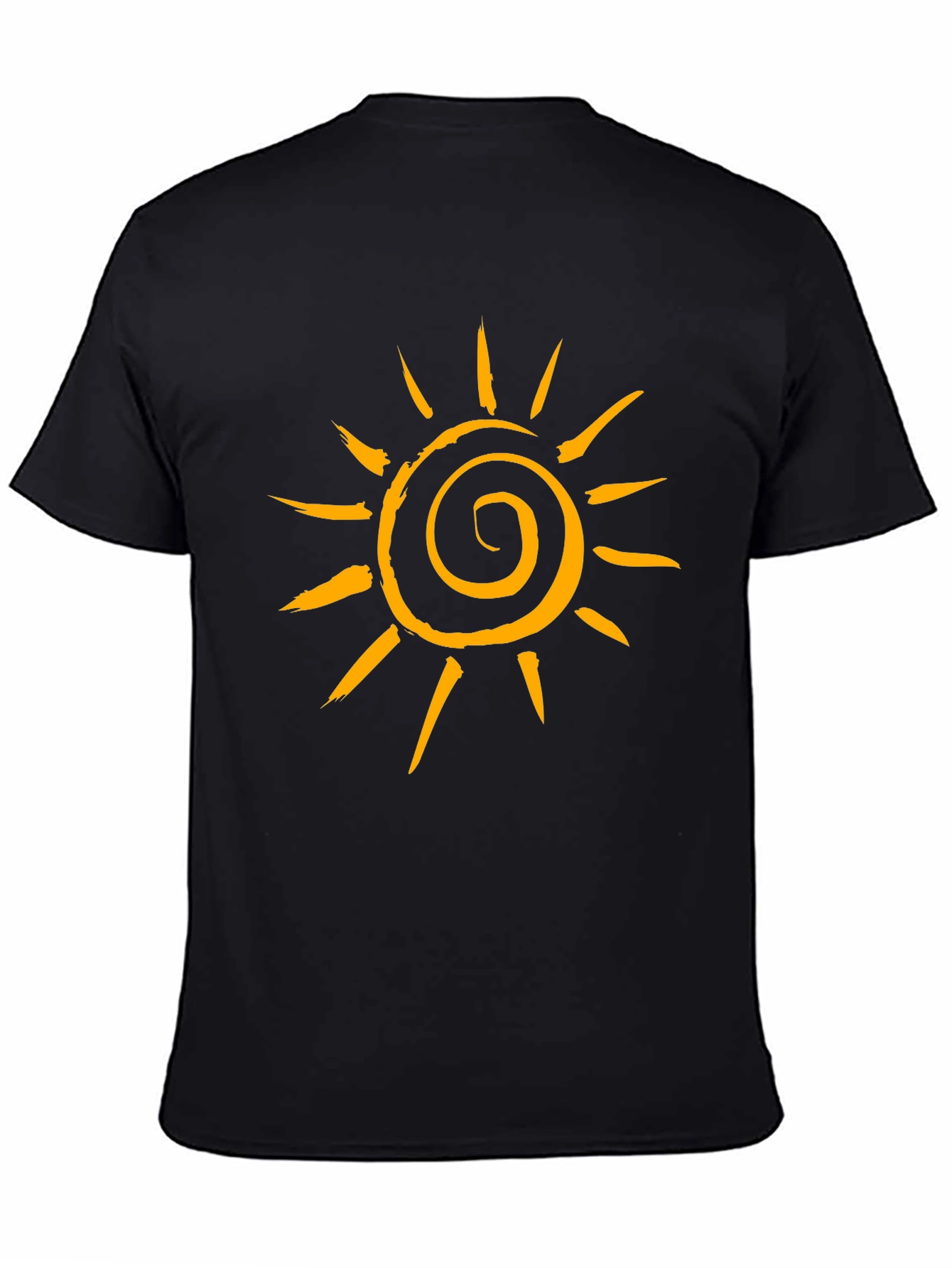 Black Sun Graphic T-Shirt - Black Cotton Tee view 4