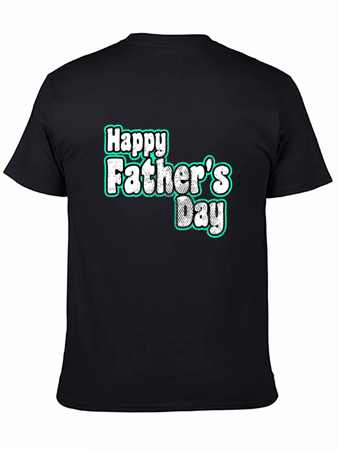 Black Happy Father's Day Black T-Shirt view 4
