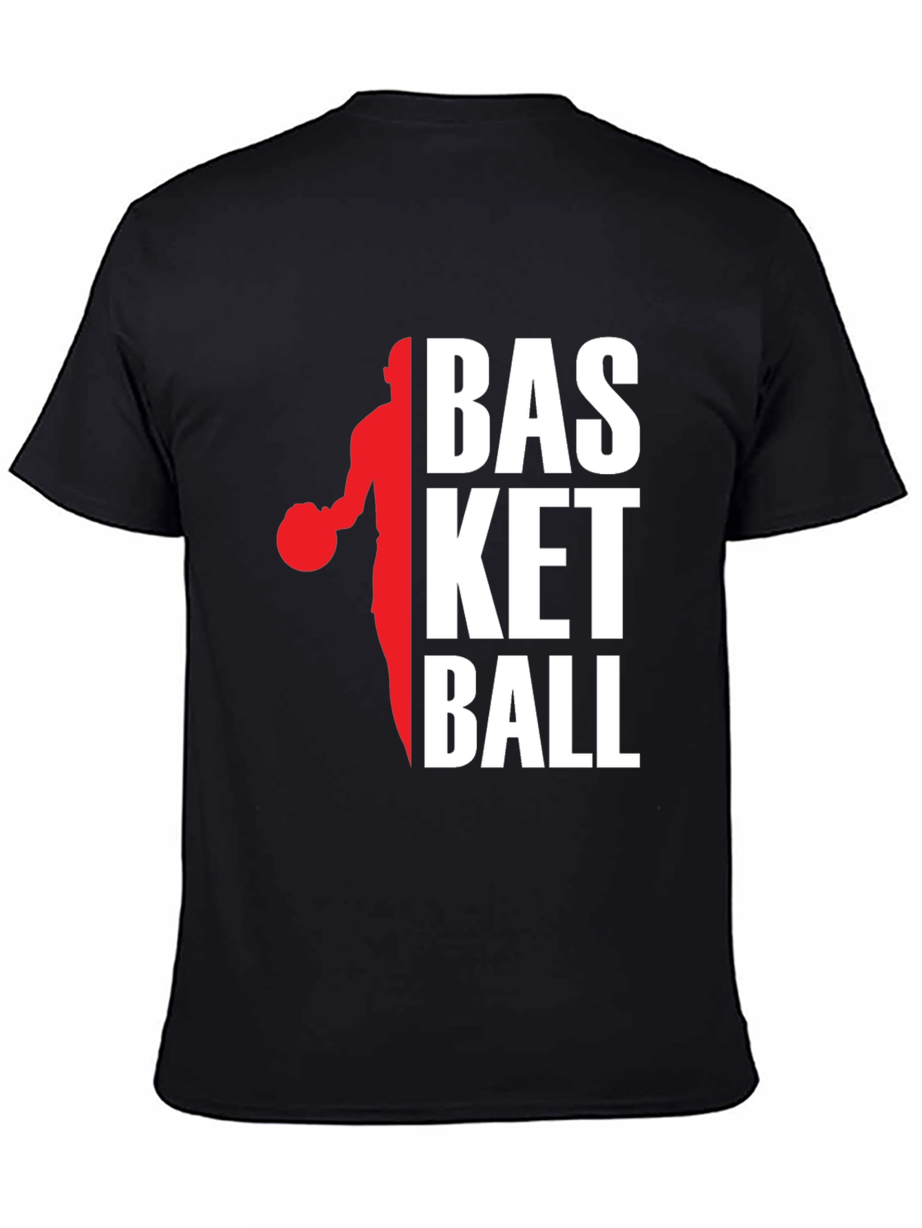 Black Basketball Graphic Tee - Stylish & Comfortable Cotton Blend view 4