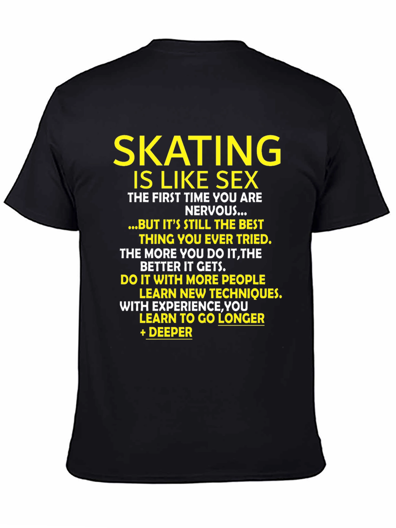Black Skating is Like Sex Graphic T-Shirt view 4