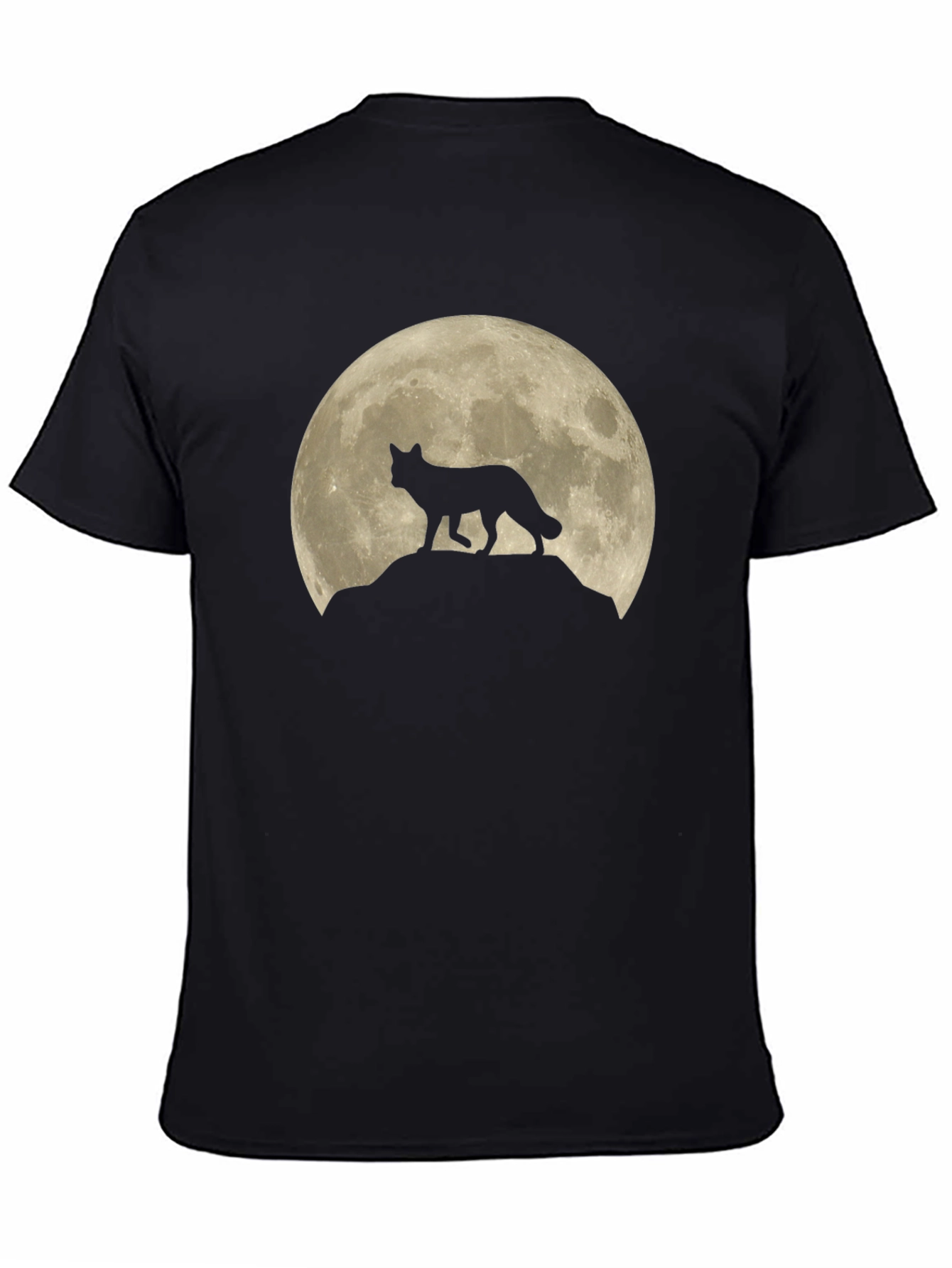 Black Wolf Moon Graphic T-Shirt - Black view 4