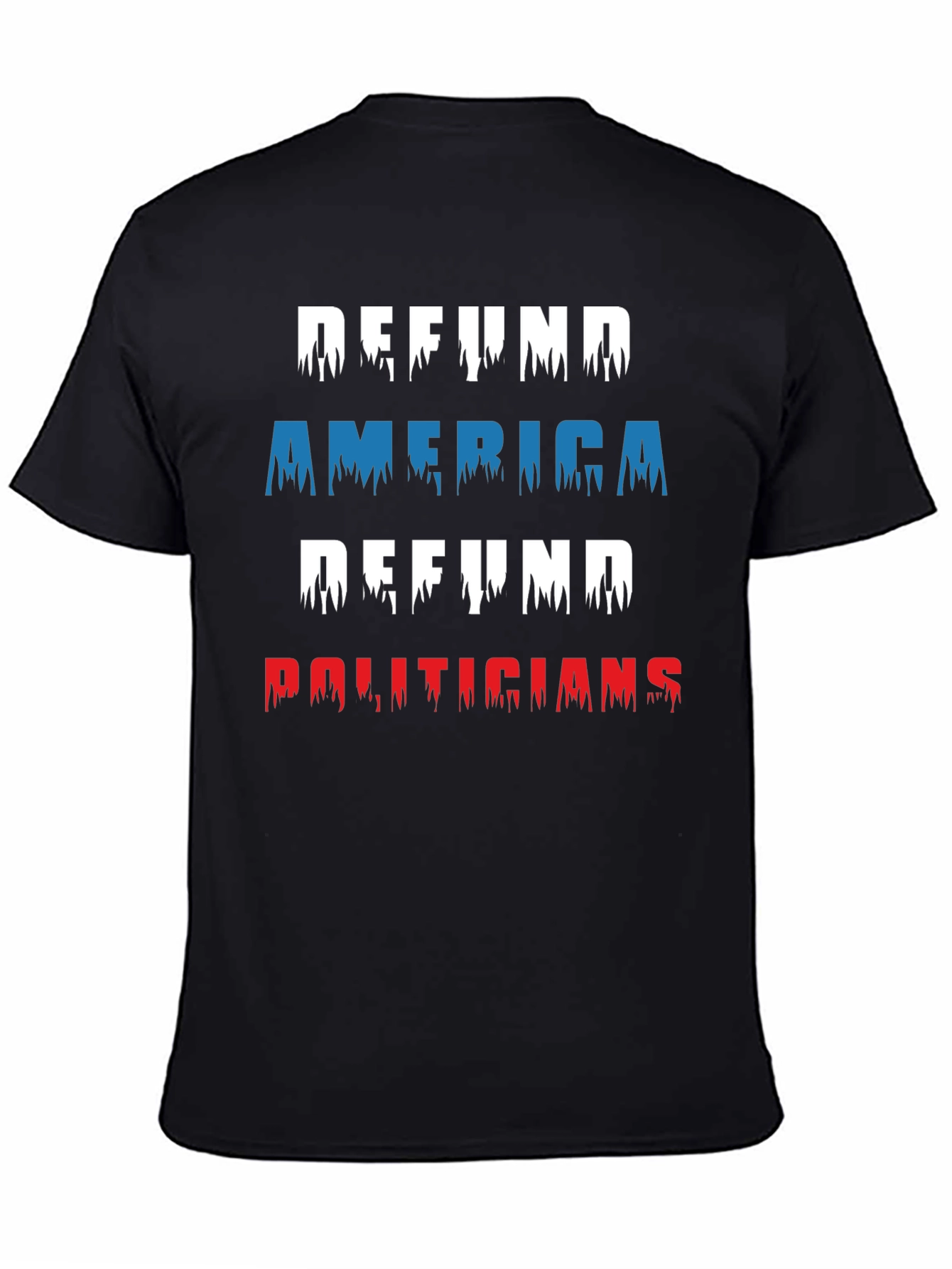 Black Defund America Politicians Graphic Tee view 4