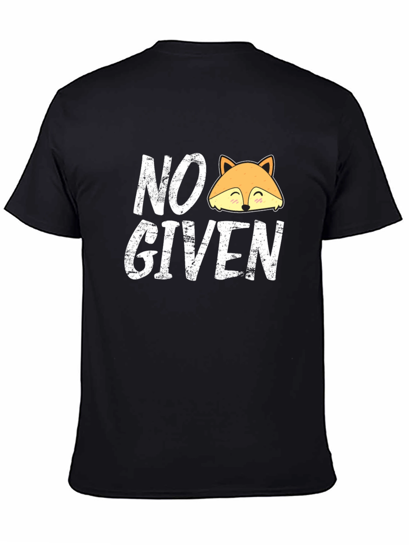 Black No Fox Given Graphic Tee - Funny Animal Pun Shirt view 4