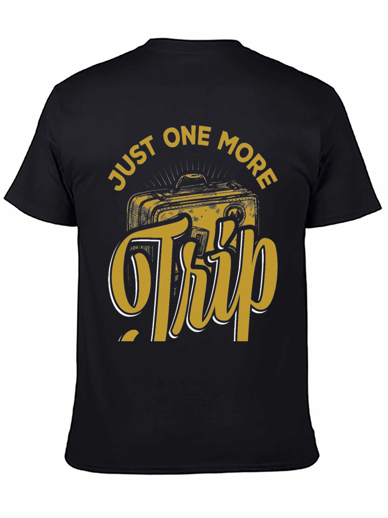 Black Just One More Trip Graphic Tee - Black view 4