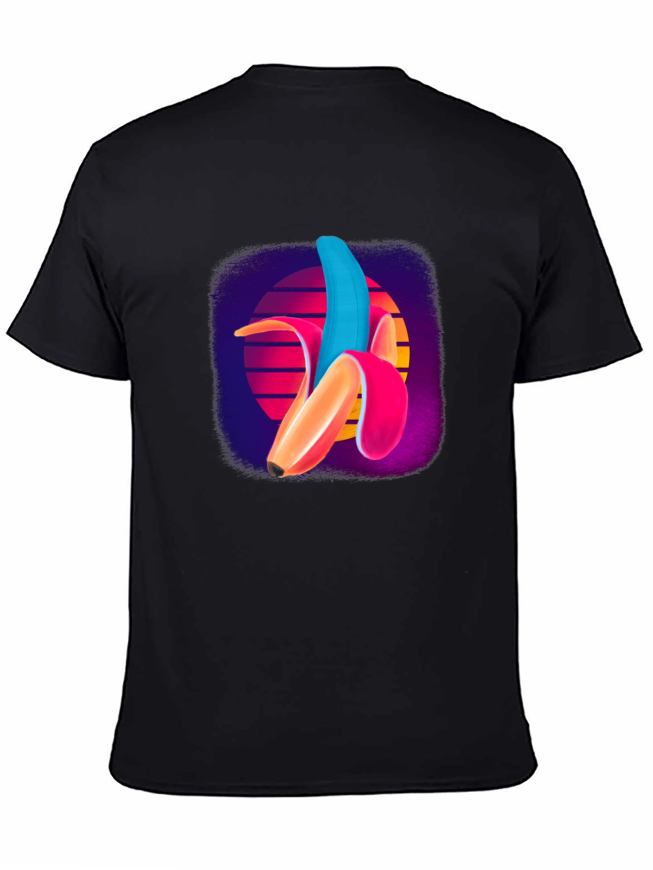 Black Retro Banana T-Shirt - Cool Graphic Tee view 4
