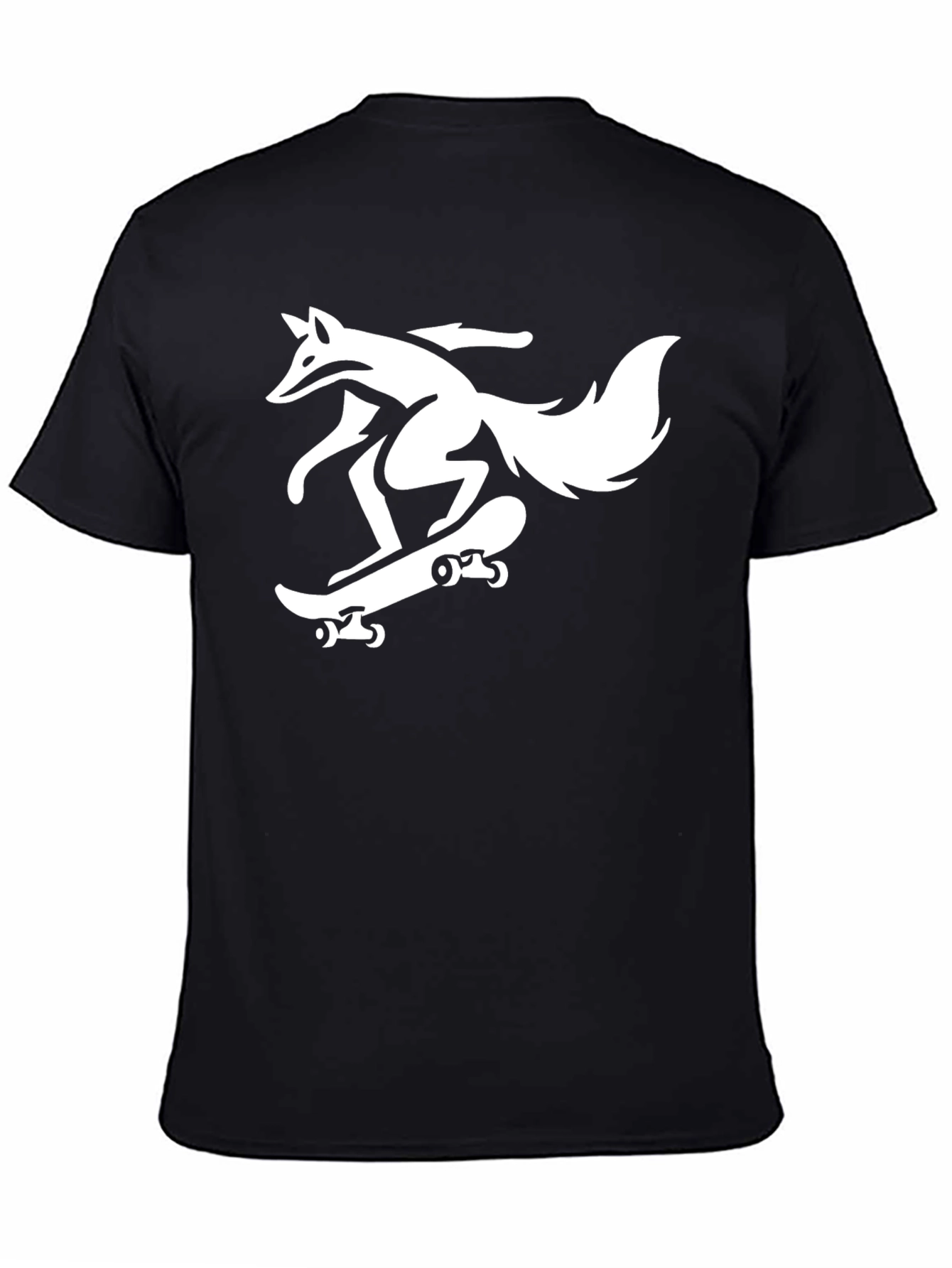 Black Skateboarding Fox Graphic Tee - Black view 4