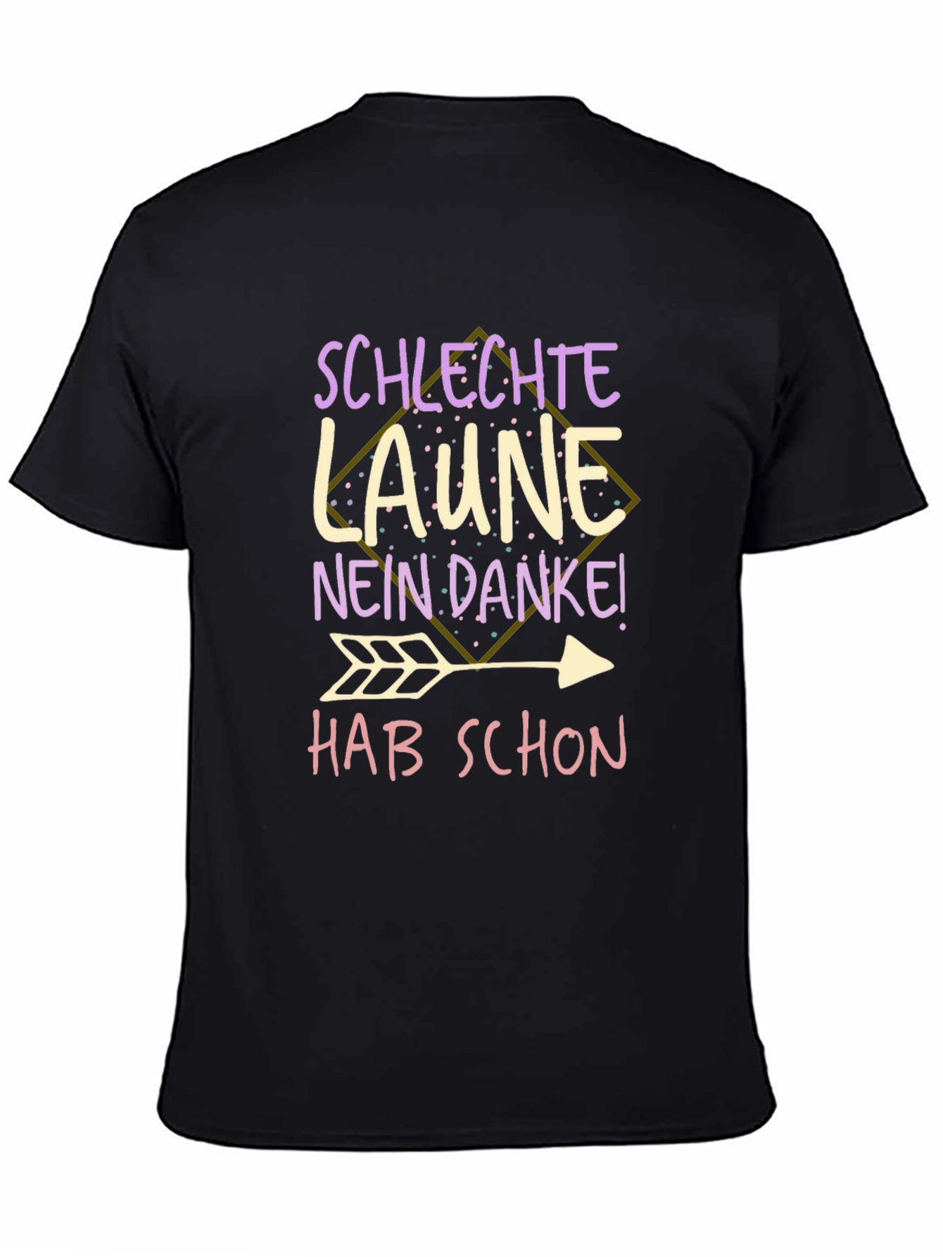 Black Sclechte Laune Graphic T-Shirt view 4