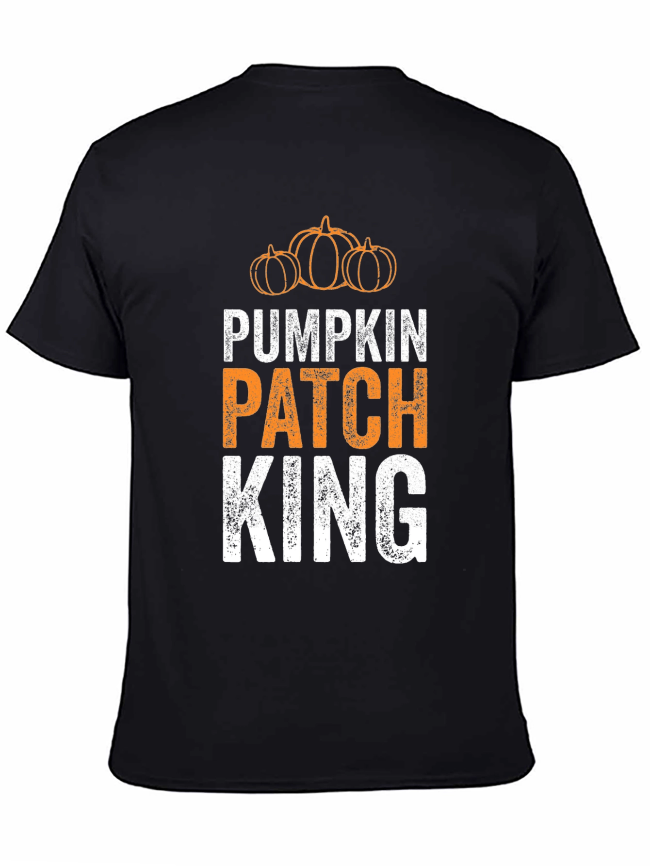 Black Pumpkin Patch King T-Shirt view 4