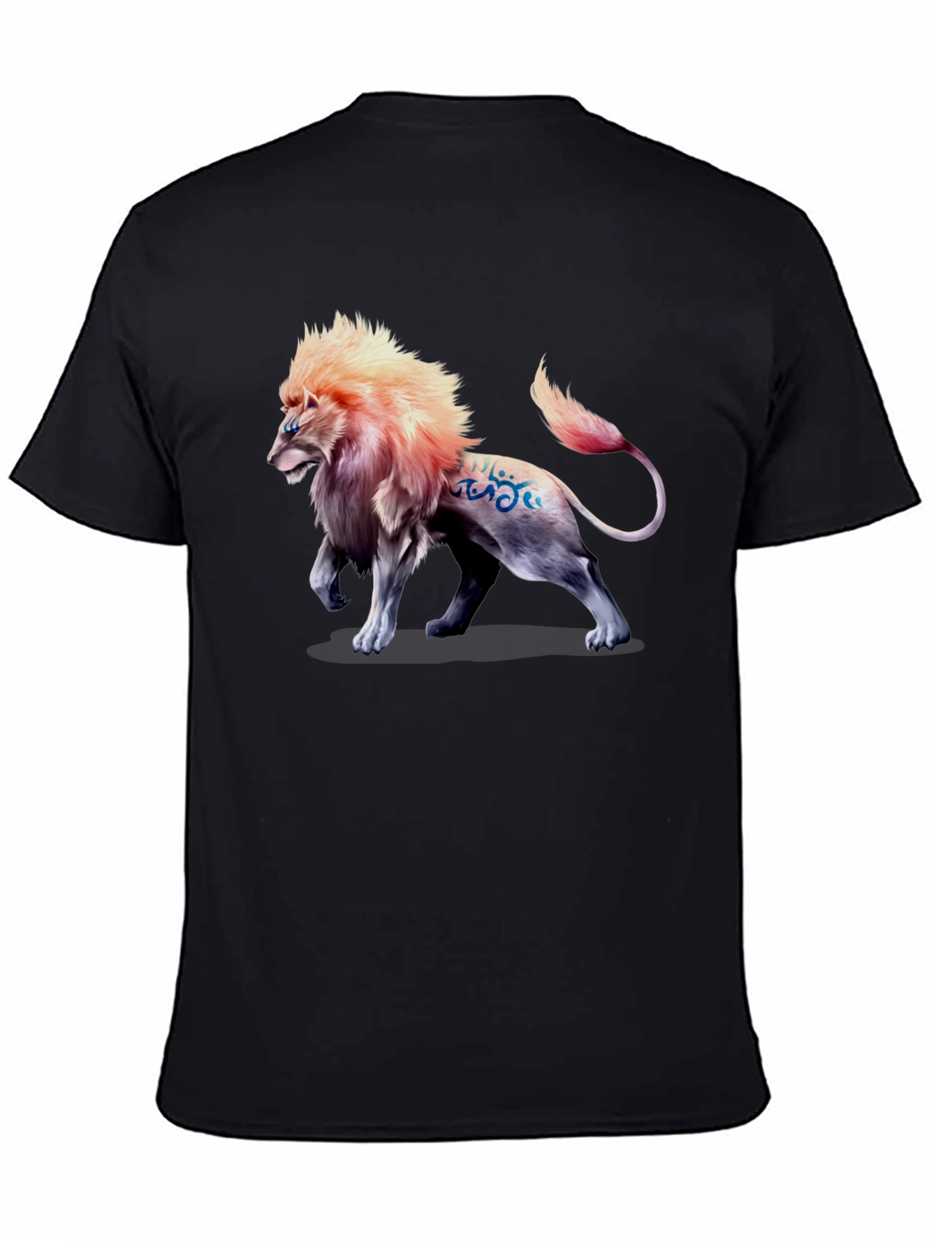 Black Lion Graphic Print T-Shirt - Bold Style view 4