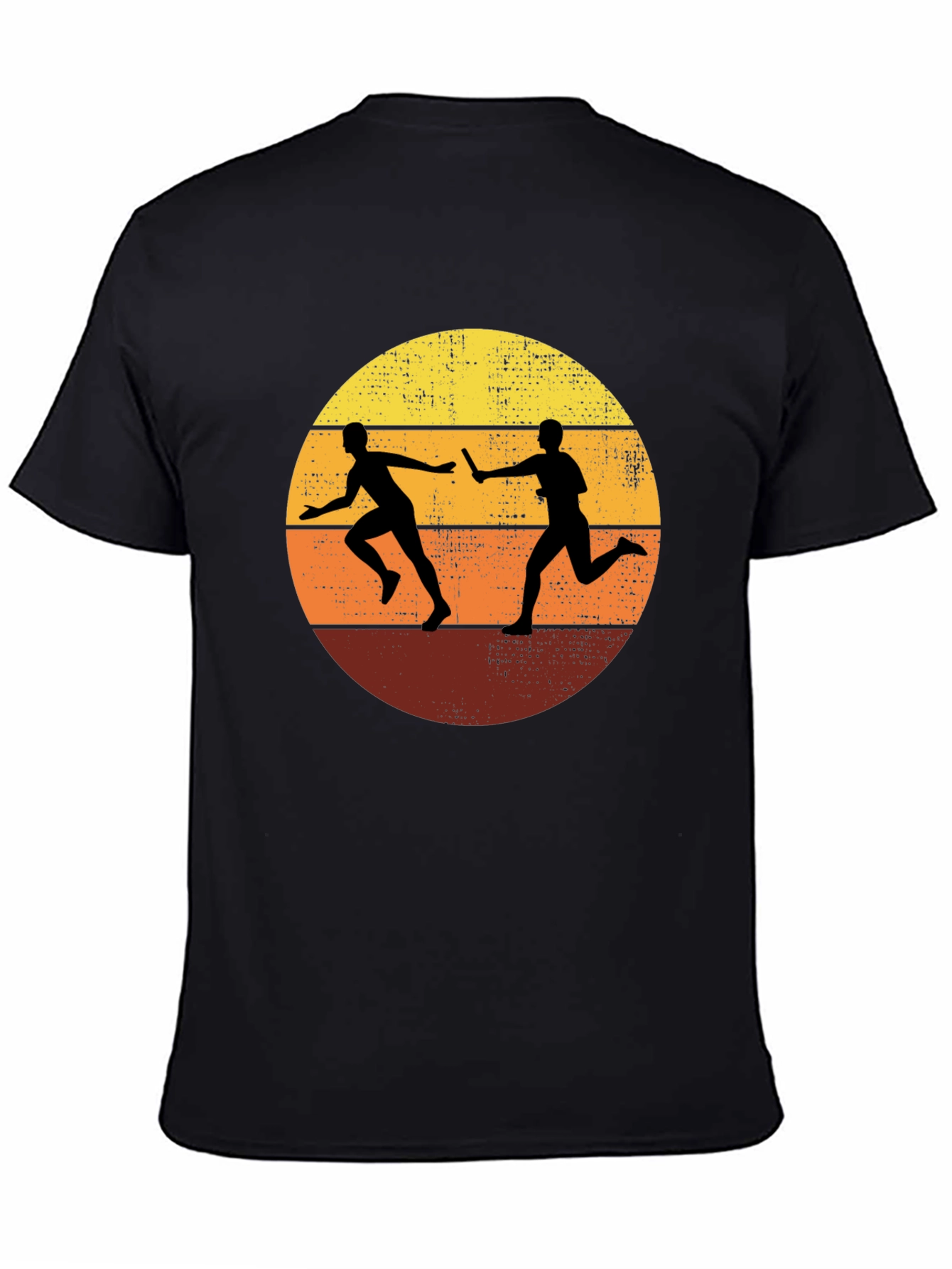 Black Retro Relay Race Graphic Tee view 4