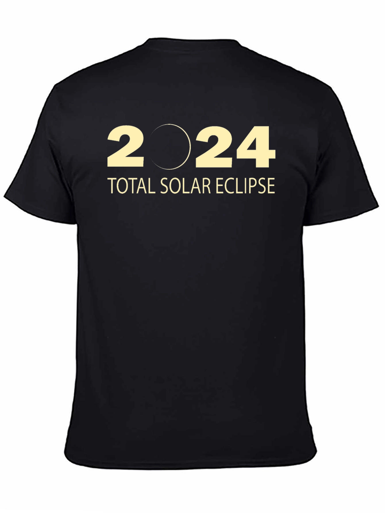 Black 2024 Total Solar Eclipse Black T-Shirt view 4