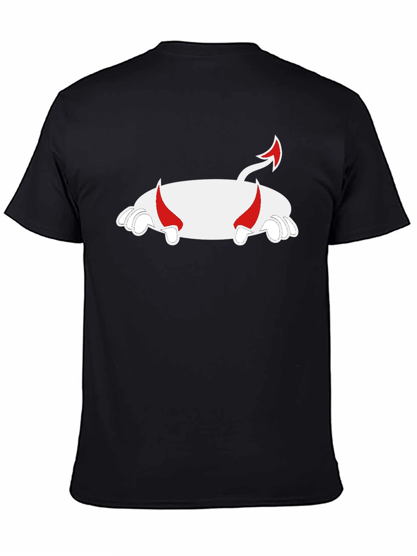 Black Devil Pig T-Shirt - Black Cotton Blend view 4