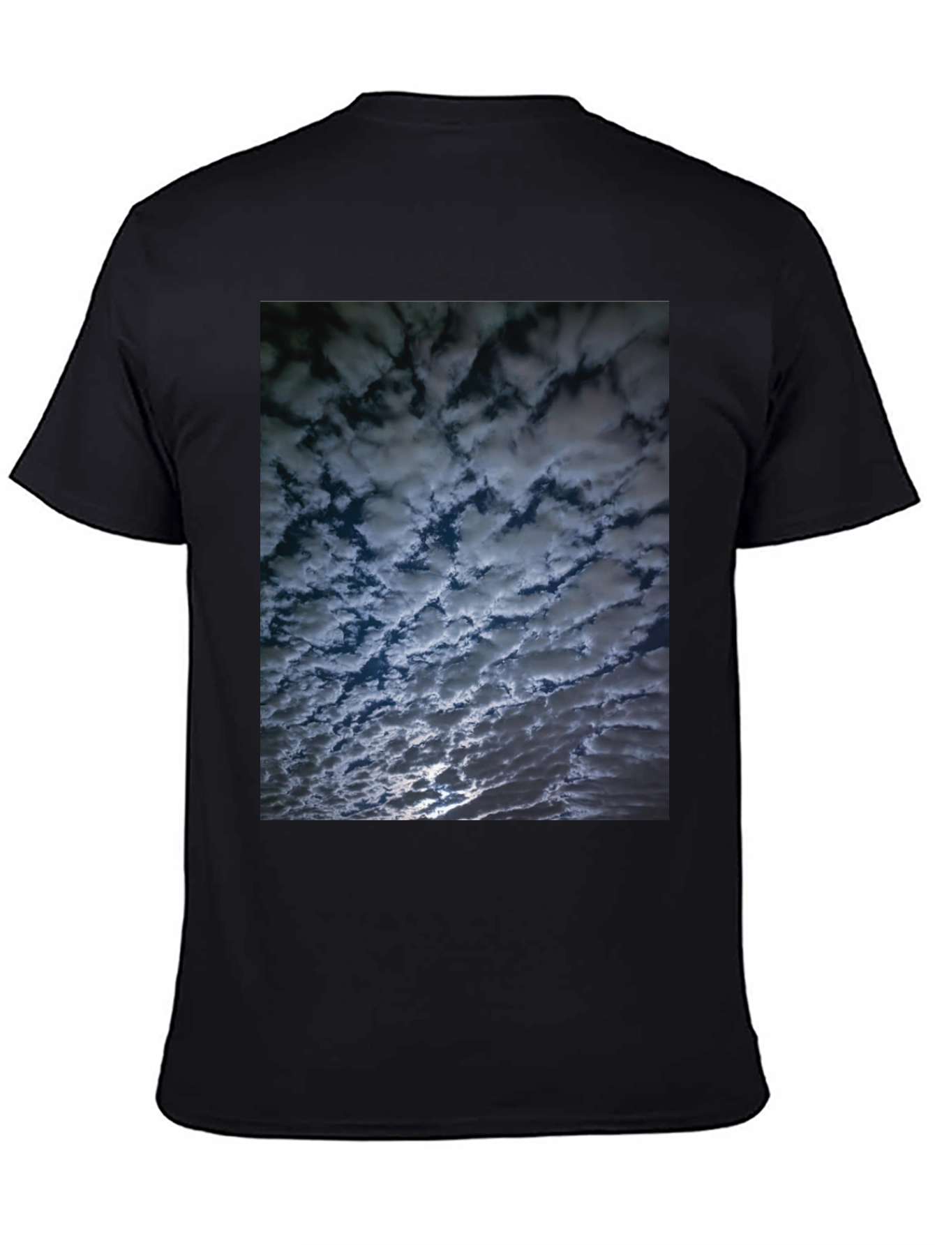 Black Cloudscape Graphic Tee - Black Cotton Comfort view 4