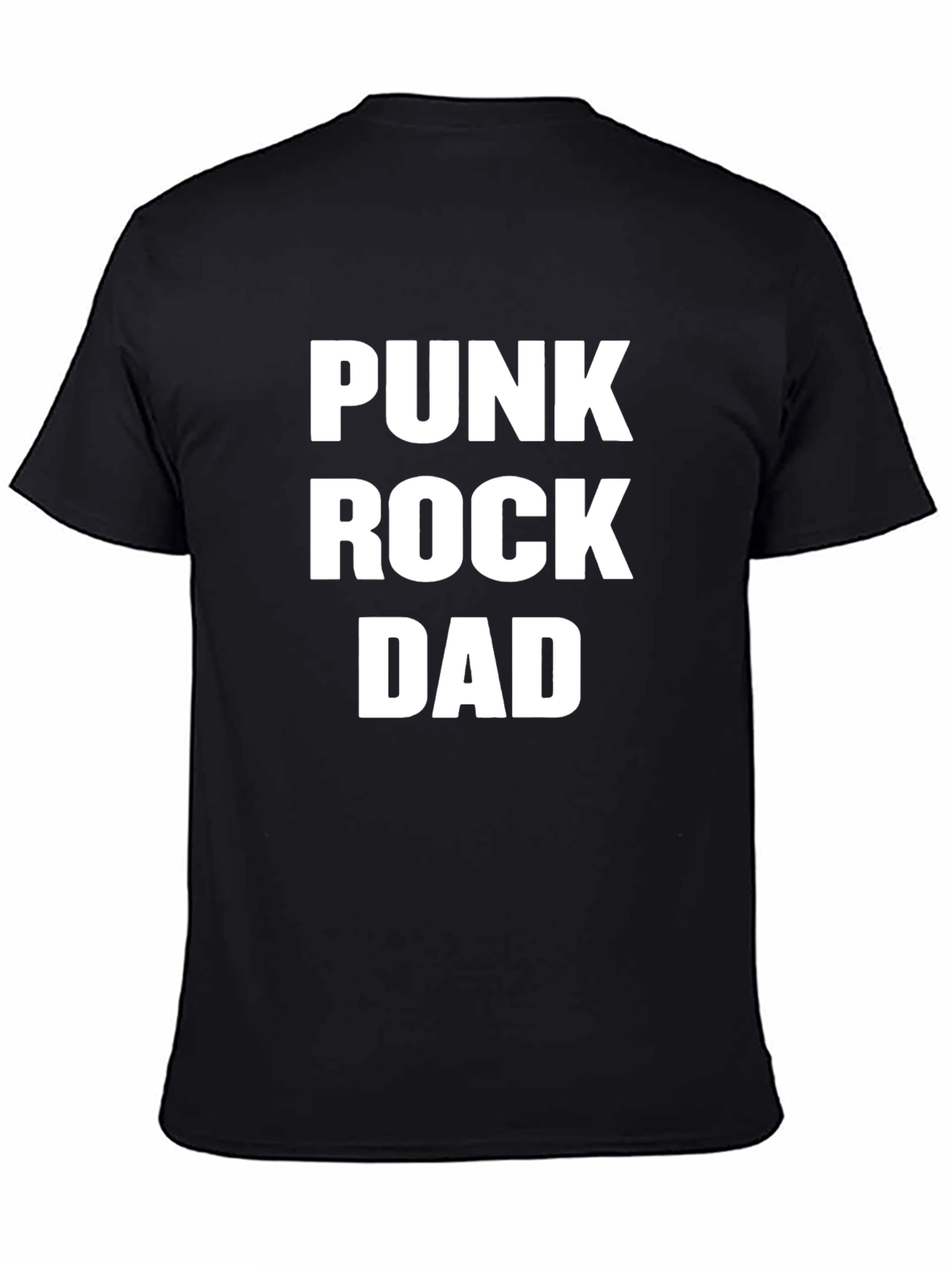 Black Punk Rock Dad Graphic T-Shirt view 4