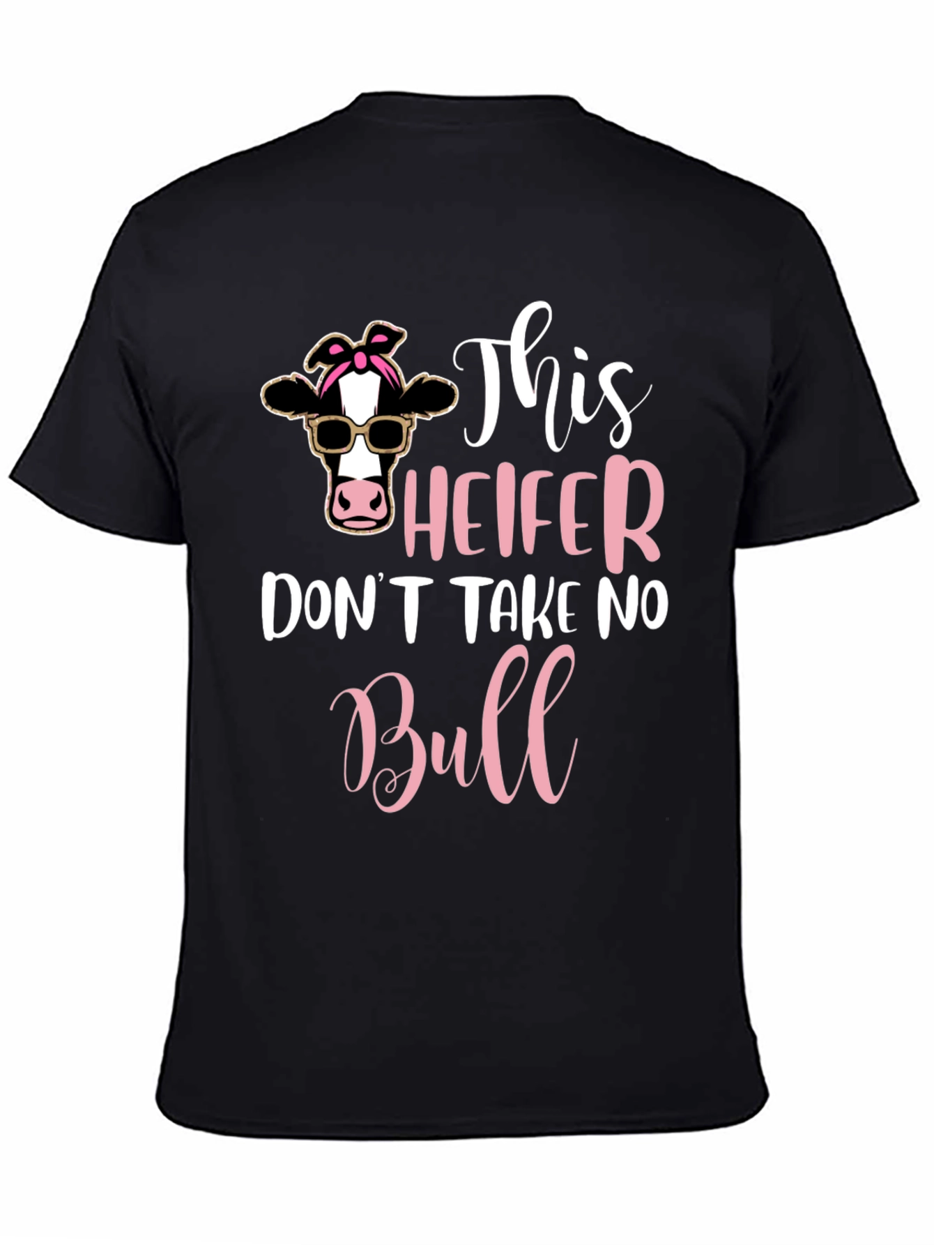 Black Heifer No Bull Graphic T-Shirt view 4